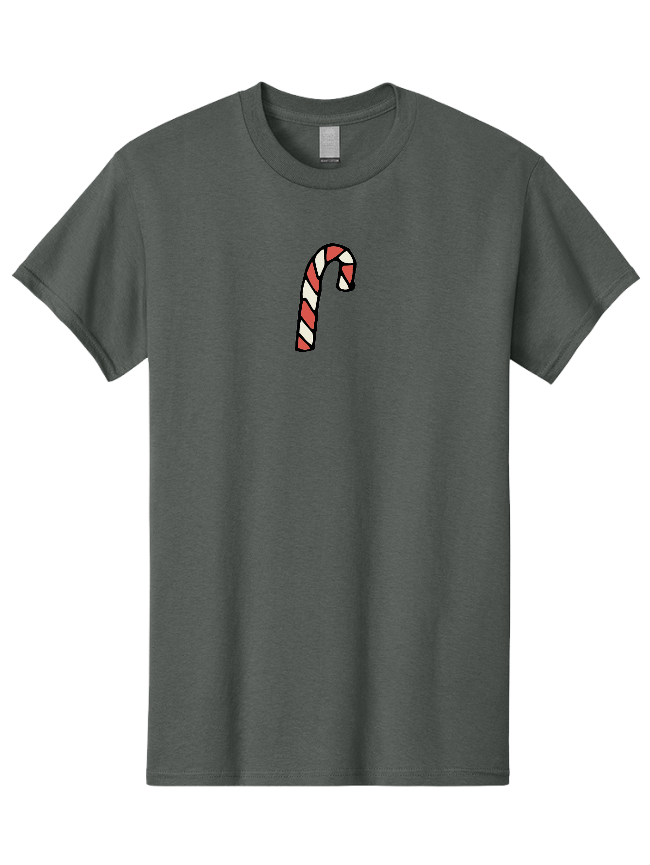 Candy-Cane-1 Men'S Graphic Tee, 100% Cotton, Comfortable Casual Summer Wear, Machine Washable, Candy Cane, Red And White Stripes, Festive Holiday Treat, Christmas Symbol, Sweet Candy, Winter Wonderland, Holiday Cheer, Peppermint Flavor - Aaa779