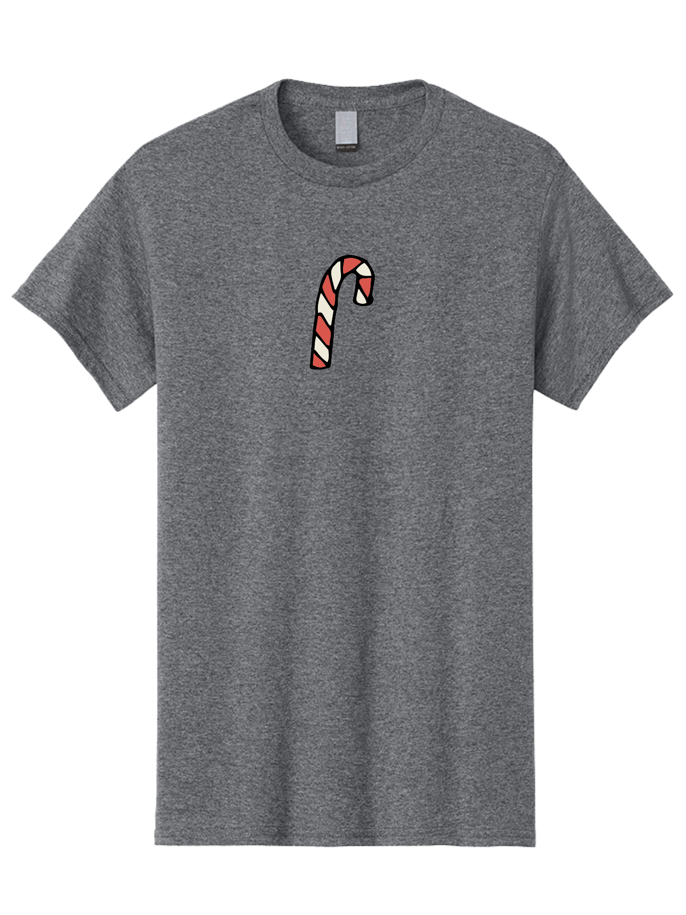 Candy-Cane-1 Men'S Graphic Tee, 100% Cotton, Comfortable Casual Summer Wear, Machine Washable, Candy Cane, Red And White Stripes, Festive Holiday Treat, Christmas Symbol, Sweet Candy, Winter Wonderland, Holiday Cheer, Peppermint Flavor - Aaa779
