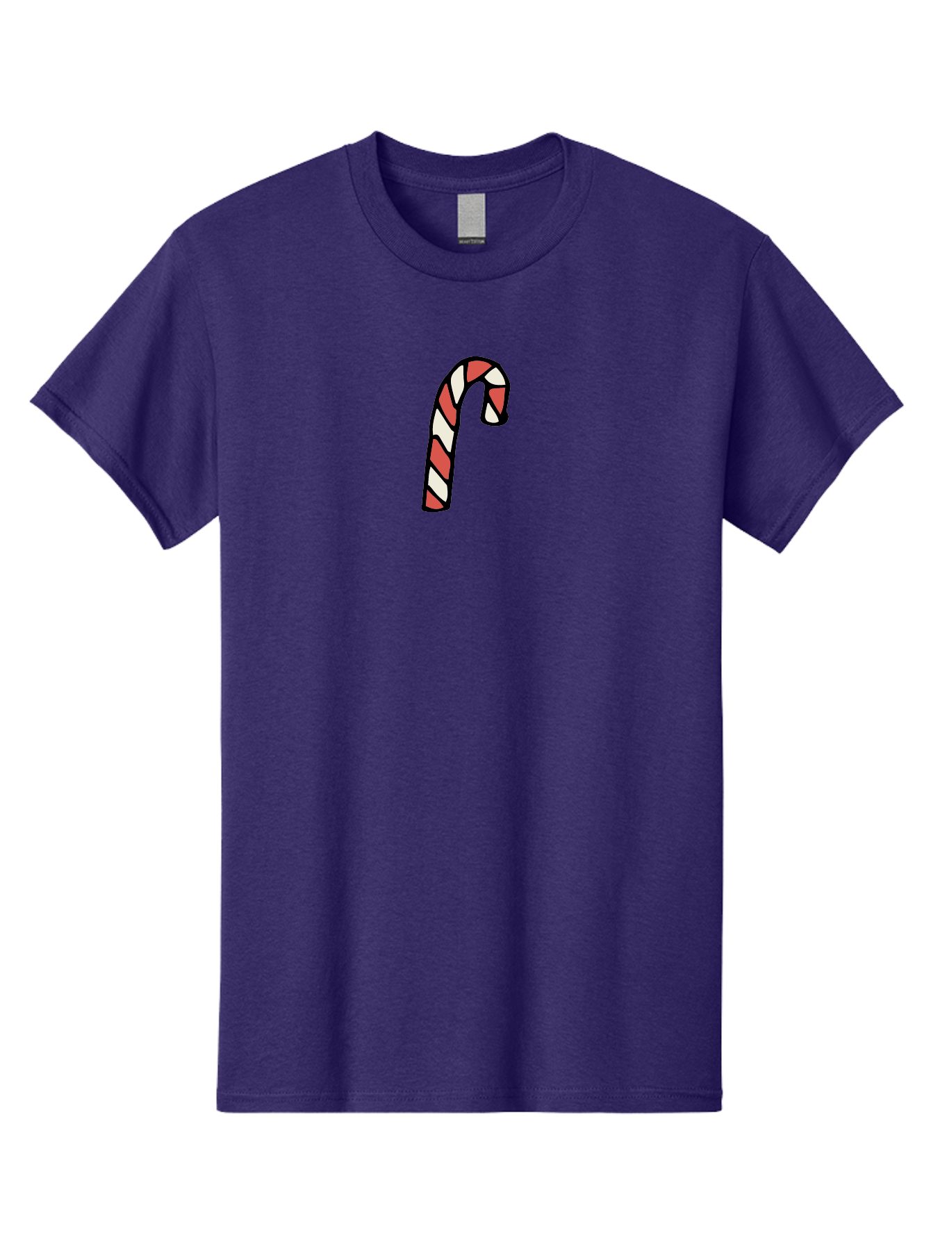 Candy-Cane-1 Men'S Graphic Tee, 100% Cotton, Comfortable Casual Summer Wear, Machine Washable, Candy Cane, Red And White Stripes, Festive Holiday Treat, Christmas Symbol, Sweet Candy, Winter Wonderland, Holiday Cheer, Peppermint Flavor - Aaa779
