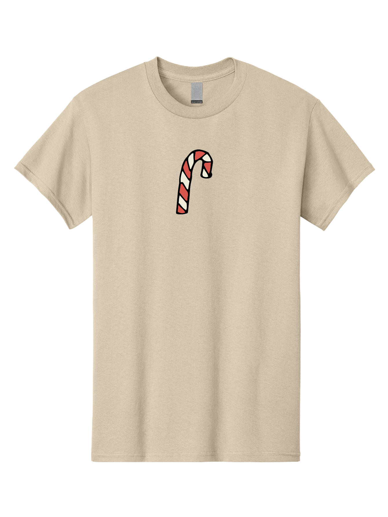 Candy-Cane-1 Men'S Graphic Tee, 100% Cotton, Comfortable Casual Summer Wear, Machine Washable, Candy Cane, Red And White Stripes, Festive Holiday Treat, Christmas Symbol, Sweet Candy, Winter Wonderland, Holiday Cheer, Peppermint Flavor - Aaa779