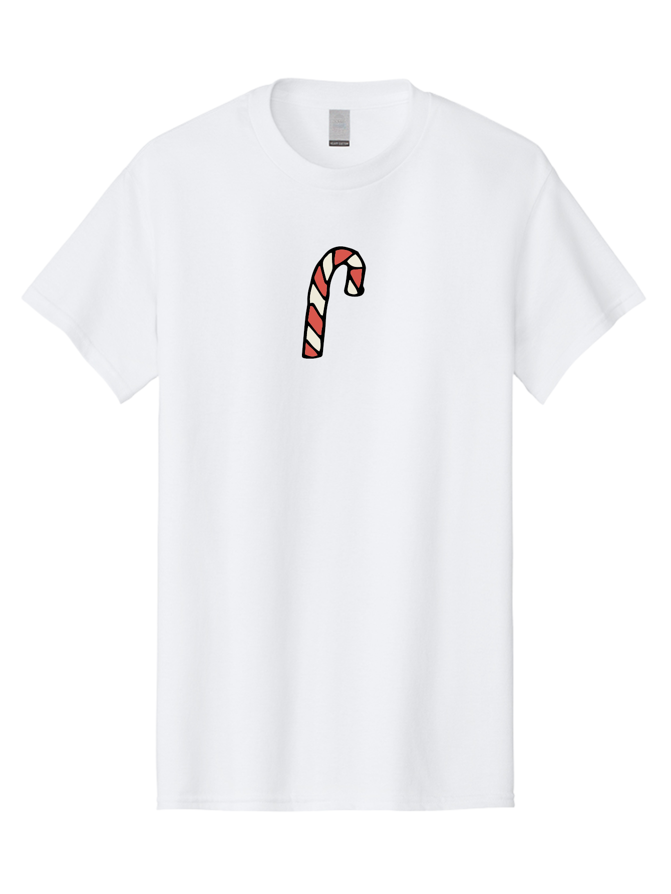 Candy-Cane-1 Men'S Graphic Tee, 100% Cotton, Comfortable Casual Summer Wear, Machine Washable, Candy Cane, Red And White Stripes, Festive Holiday Treat, Christmas Symbol, Sweet Candy, Winter Wonderland, Holiday Cheer, Peppermint Flavor - Aaa779