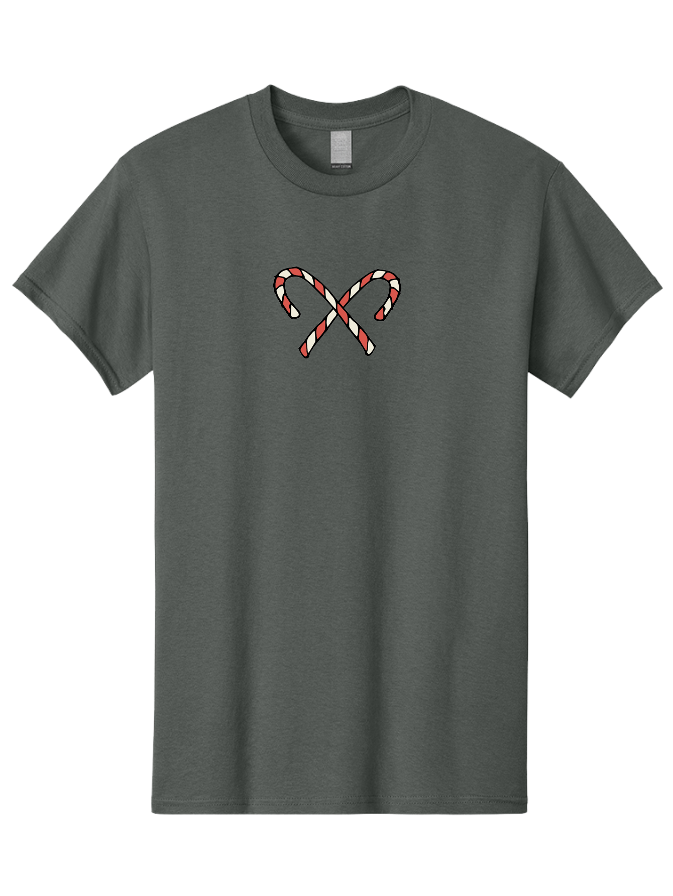Candy-Canes-Xx Men'S Graphic Tee, 100% Cotton, Comfortable Casual Summer Wear, Machine Washable, Candy Canes, Holiday Treats, Festive Decorations, Christmas Sweets, Striped Candies, Sweet Treats, Holiday Cheer - Aaa786