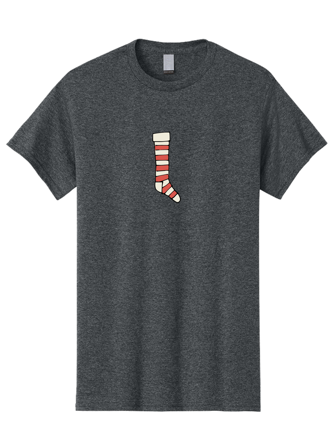 Cast Men'S Graphic Tee, 100% Cotton, Comfortable Casual Summer Wear, Machine Washable, Injured Leg, Broken Bone, Medical Care, Red And White Cast, Orthopedic Treatment, Fracture Recovery, Injured Limb - Aaa790