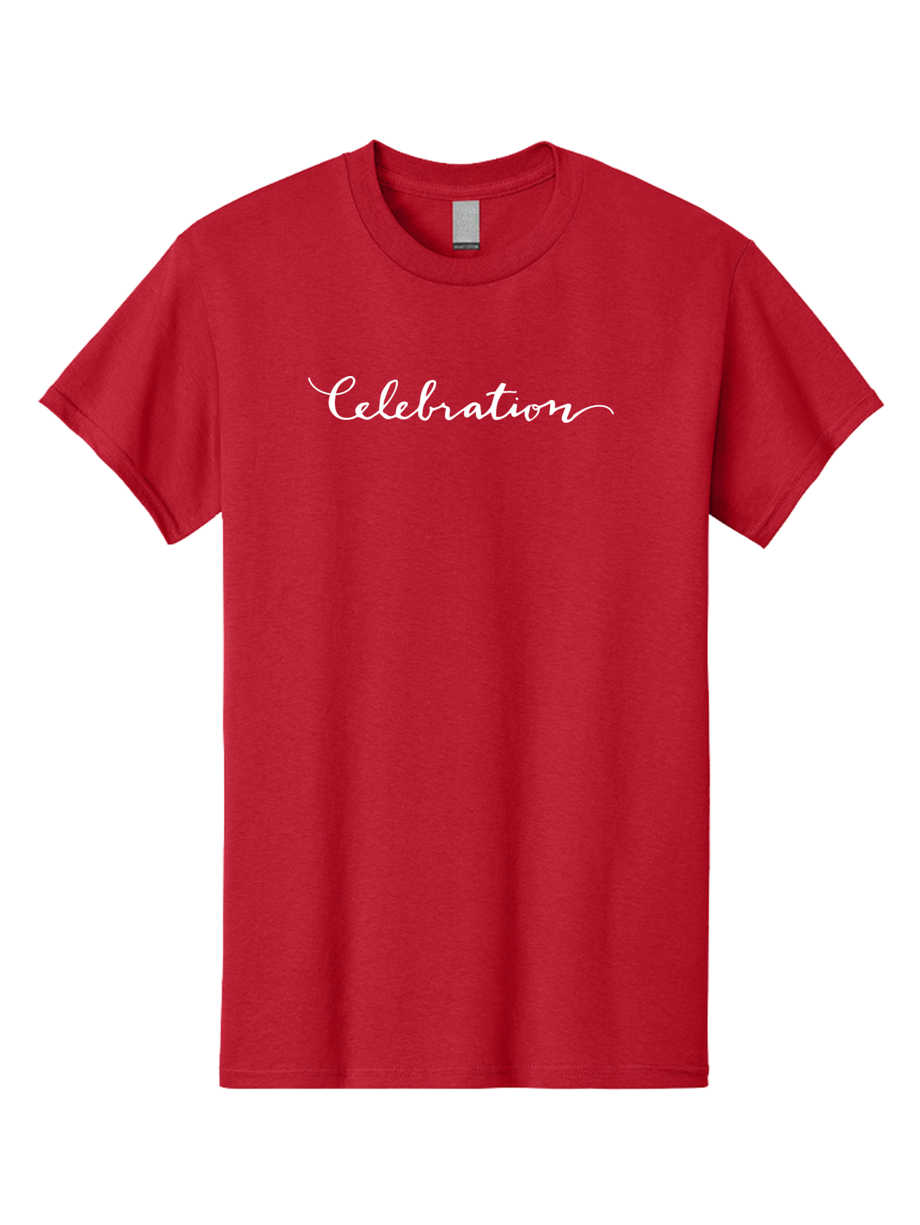 Celebration Men'S Graphic Tee, 100% Cotton, Comfortable Casual Summer Wear, Machine Washable, Party, Festive Atmosphere, Joyful Occasion, Celebration Text, White Cursive Font, Elegant Script - Aaa792