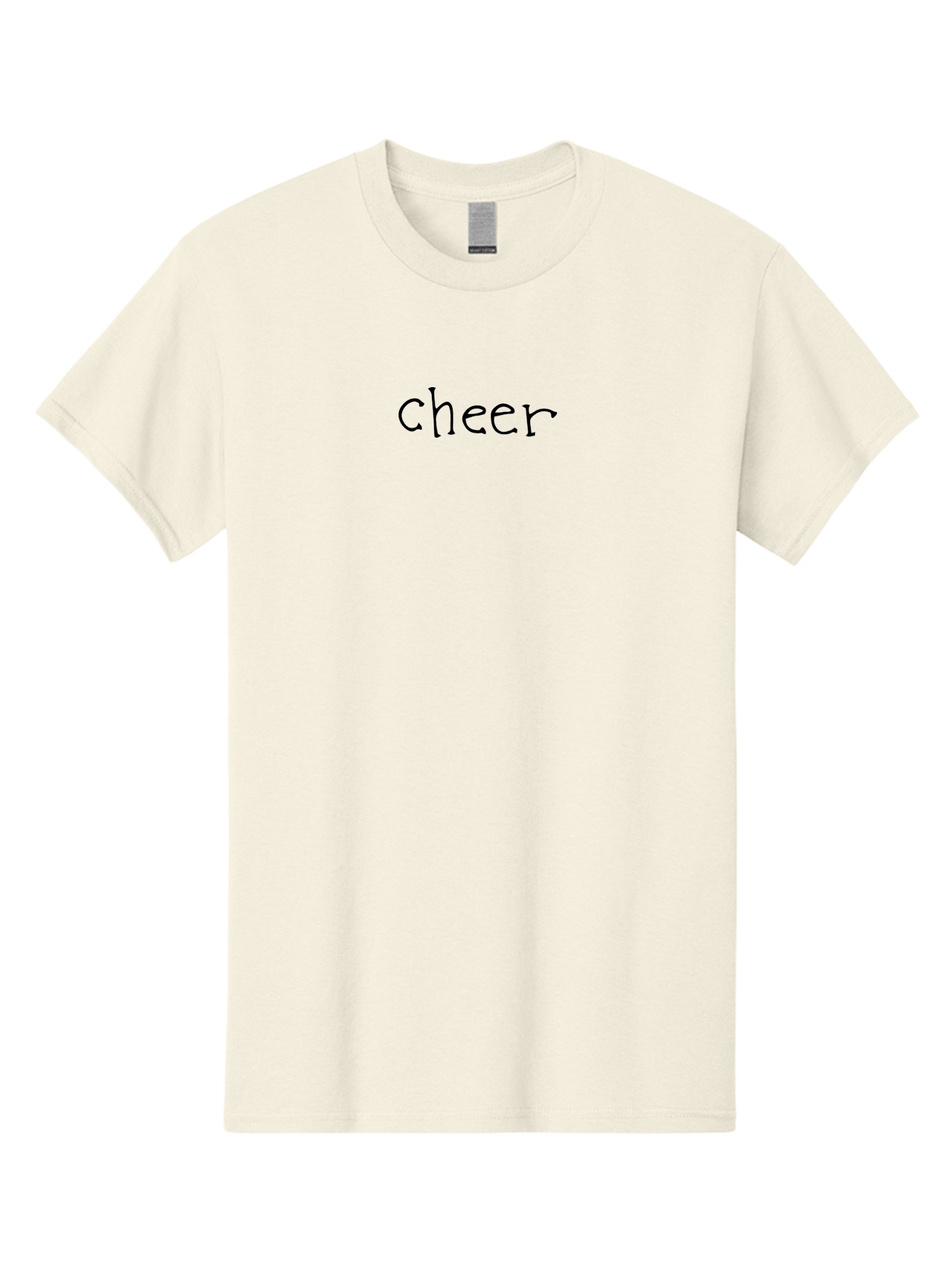 Cheer-3 Men'S Graphic Tee, 100% Cotton, Comfortable Casual Summer Wear, Machine Washable, Cheer Text, Motivational Phrase, Positive Vibes, Encouragement, Inspirational Quote, Cheerleading Spirit - Aaa795
