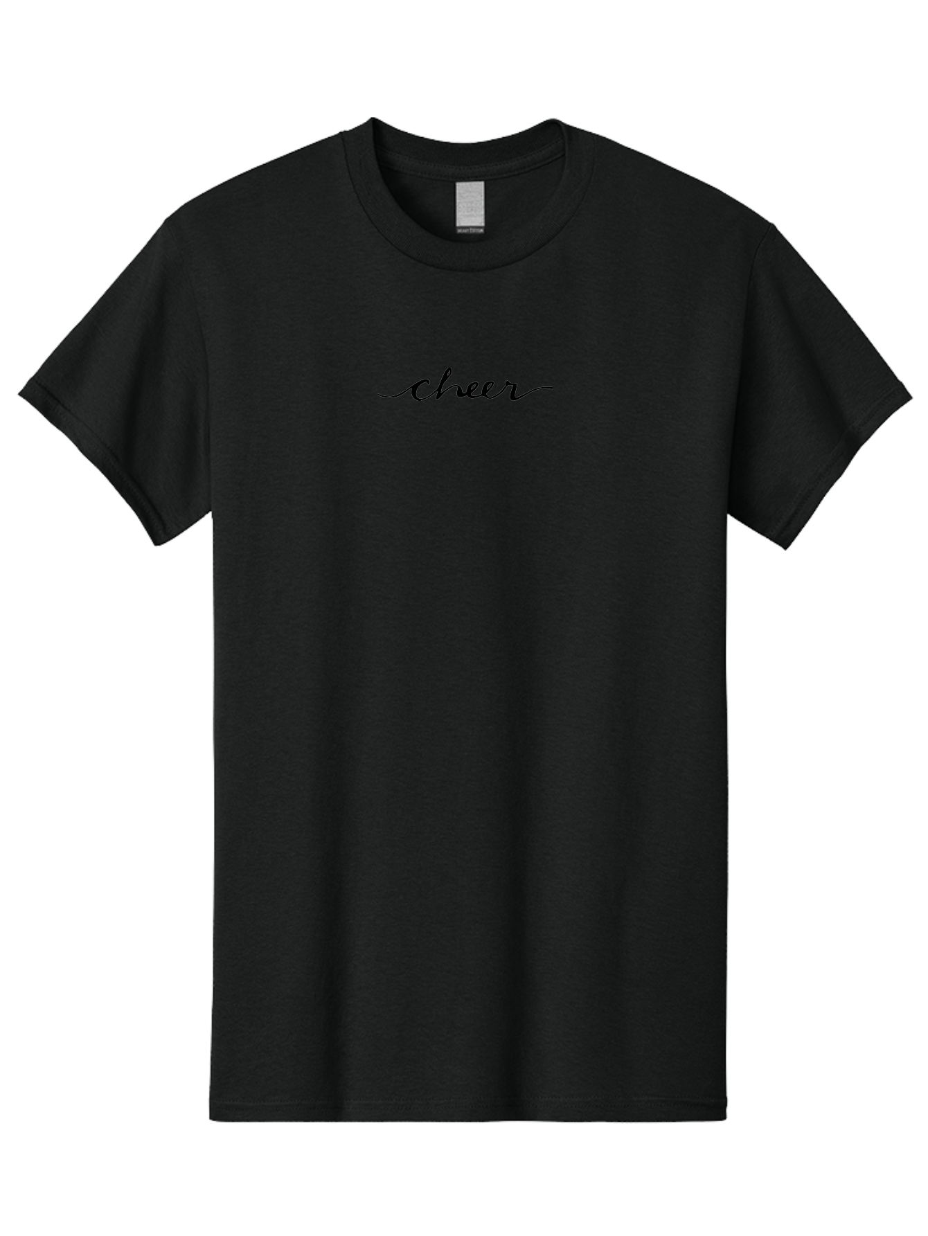Cheer-4 Men'S Graphic Tee, 100% Cotton, Comfortable Casual Summer Wear, Machine Washable, Cheerleading Spirit, Motivational Quote, Cursive Text, Inspirational Phrase, Positive Vibes, Typography Art, Cheer Text - Aaa796