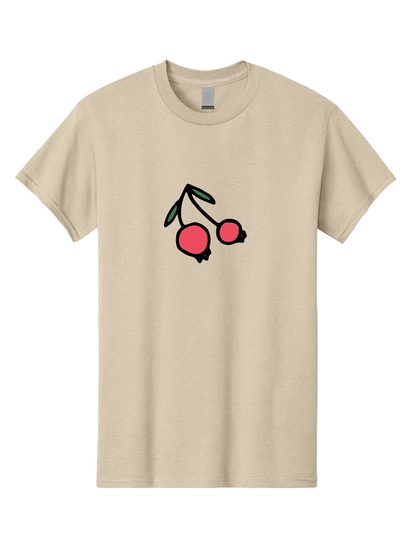 Cherry-Sunglasses Men'S Graphic Tee, 100% Cotton, Comfortable Casual Summer Wear, Machine Washable, Fun Sunglasses, Cherry Design, Playful Eyewear, Trendy Accessories, Stylish Shades, Cartoon Graphics, Retro Style, Fashion Statement - Aaa800