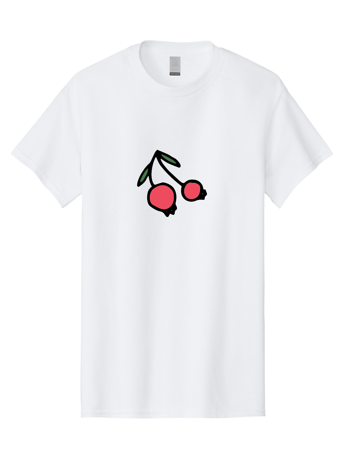 Cherry-Sunglasses Men'S Graphic Tee, 100% Cotton, Comfortable Casual Summer Wear, Machine Washable, Fun Sunglasses, Cherry Design, Playful Eyewear, Trendy Accessories, Stylish Shades, Cartoon Graphics, Retro Style, Fashion Statement - Aaa800