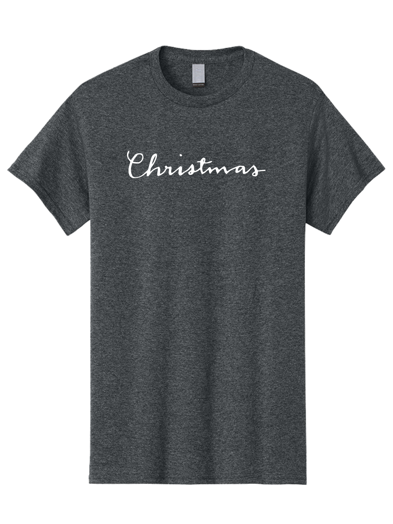 Christmas-1 Men'S Graphic Tee, 100% Cotton, Comfortable Casual Summer Wear, Machine Washable, Christmas, Holiday Season, Festive Atmosphere, Winter Wonderland, Holiday Cheer, Christmas Magic, White Cursive Text - Aaa801