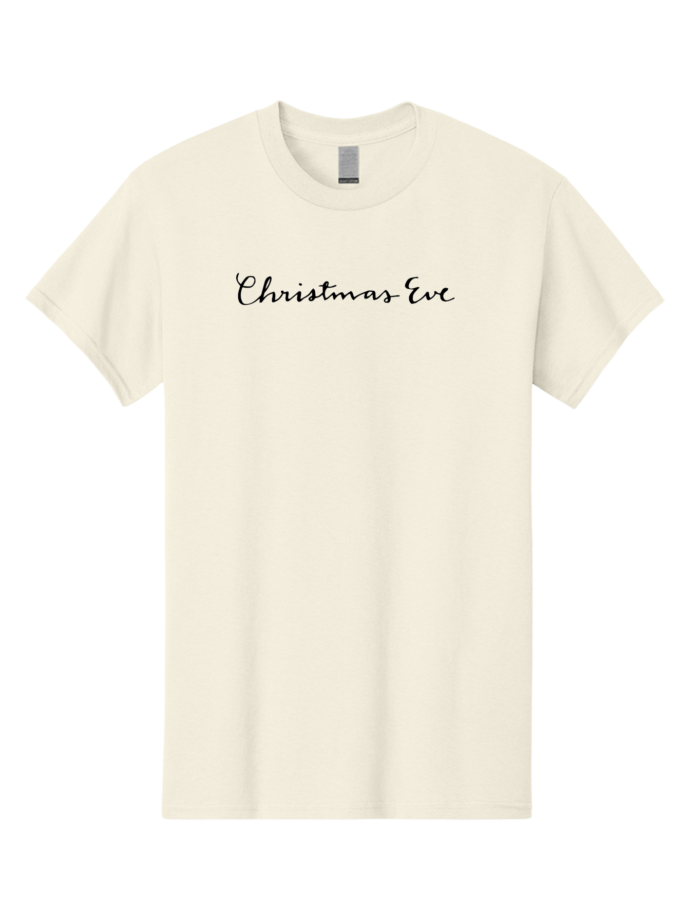 Christmas-Eve Men'S Graphic Tee, 100% Cotton, Comfortable Casual Summer Wear, Machine Washable, Christmas Eve, Holiday Season, Festive Vibes, Cursive Text, Winter Celebration, Christmas Magic, Holiday Cheer - Aaa804