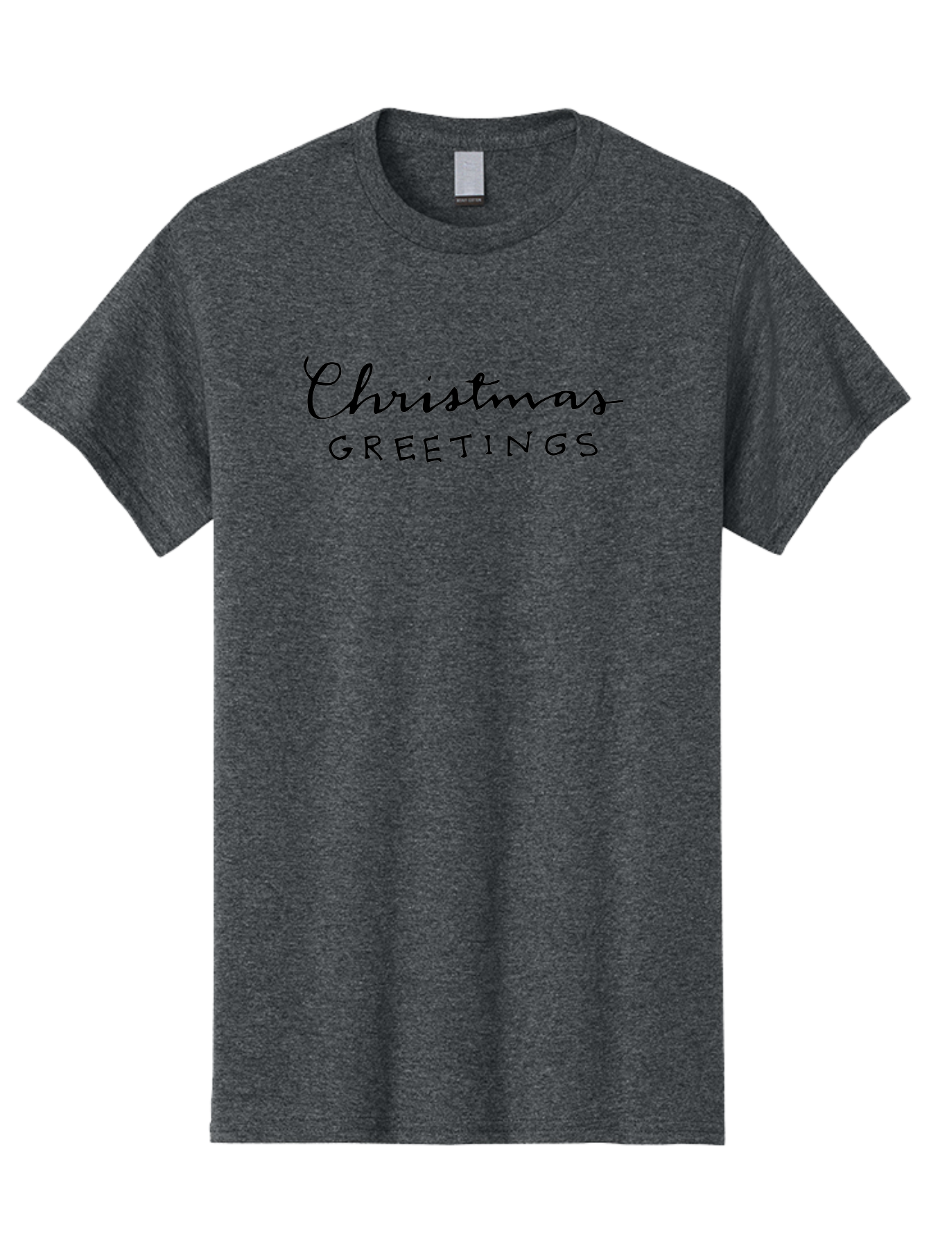 Christmas-Greetings-1 Men'S Graphic Tee, 100% Cotton, Comfortable Casual Summer Wear, Machine Washable, Christmas Greetings, Holiday Wishes, Festive Season, Christmas Card, Seasonal Message, Holiday Cheer, Winter Holidays - Aaa805