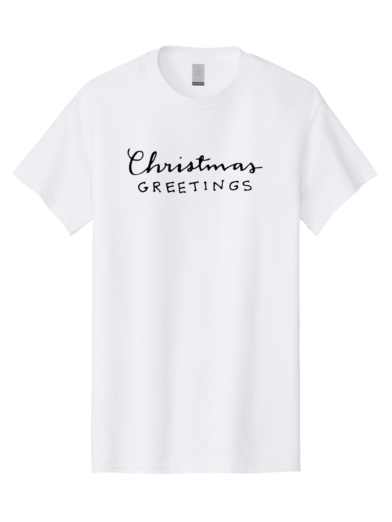 Christmas-Greetings-1 Men'S Graphic Tee, 100% Cotton, Comfortable Casual Summer Wear, Machine Washable, Christmas Greetings, Holiday Wishes, Festive Season, Christmas Card, Seasonal Message, Holiday Cheer, Winter Holidays - Aaa805