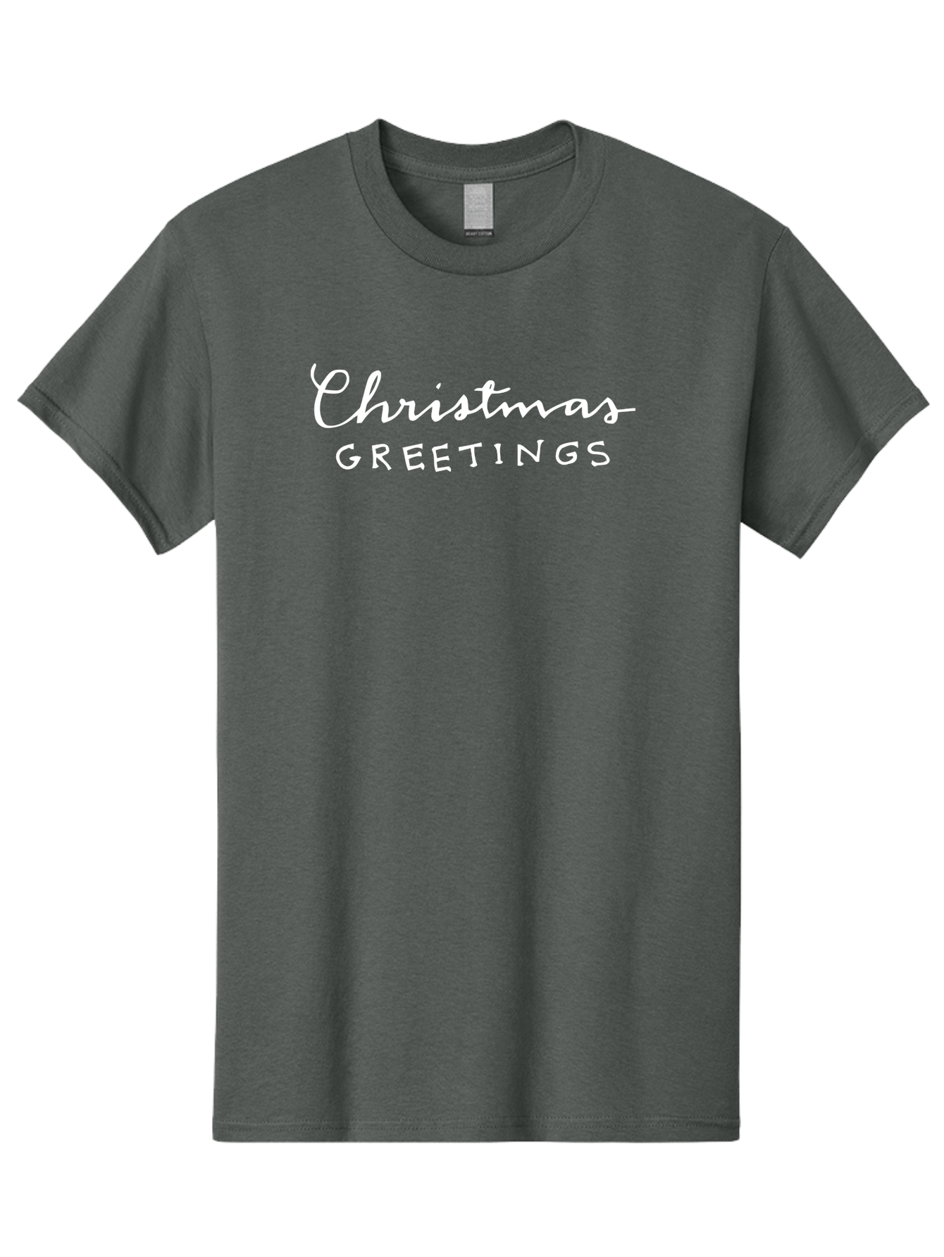 Christmas-Greetings Men'S Graphic Tee, 100% Cotton, Comfortable Casual Summer Wear, Machine Washable, Christmas Greetings, Festive Wishes, Holiday Season, Christmas Message, White Text, Christmas Card - Aaa806