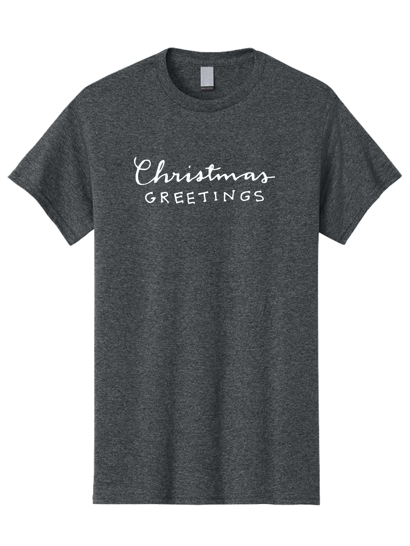Christmas-Greetings Men'S Graphic Tee, 100% Cotton, Comfortable Casual Summer Wear, Machine Washable, Christmas Greetings, Festive Wishes, Holiday Season, Christmas Message, White Text, Christmas Card - Aaa806