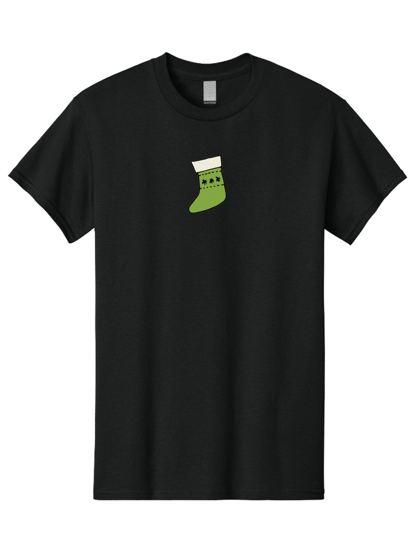 Christmas-Stocking-1 Men'S Graphic Tee, 100% Cotton, Comfortable Casual Summer Wear, Machine Washable, Christmas Stocking, Festive Decoration, Holiday Tradition, Gift Giving, Christmas Celebration, Winter Wonderland, Snowflake Pattern, - Aaa819