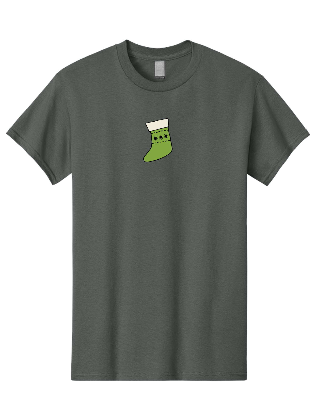 Christmas-Stocking-1 Men'S Graphic Tee, 100% Cotton, Comfortable Casual Summer Wear, Machine Washable, Christmas Stocking, Festive Decoration, Holiday Tradition, Gift Giving, Christmas Celebration, Winter Wonderland, Snowflake Pattern, - Aaa819