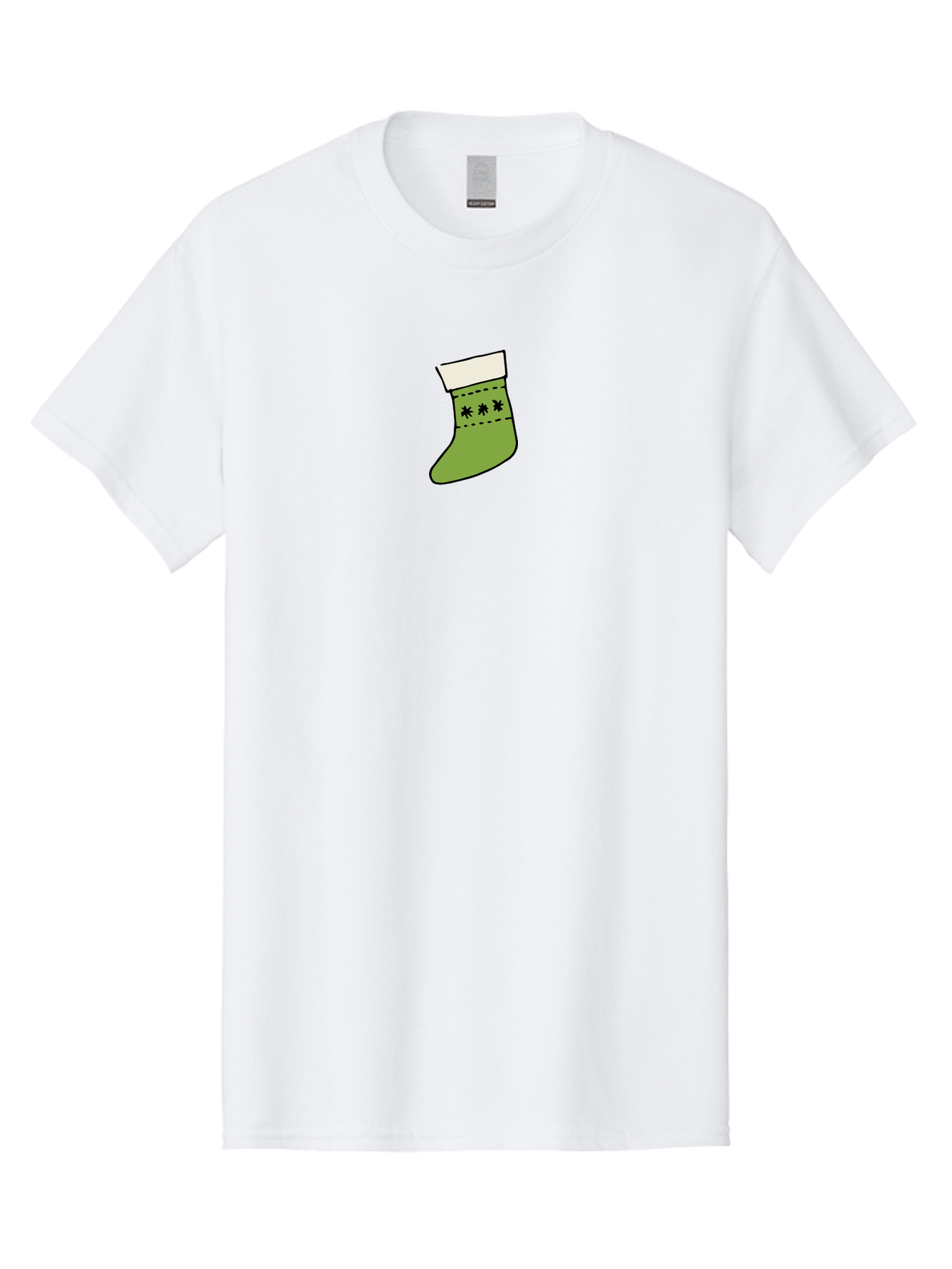 Christmas-Stocking-1 Men'S Graphic Tee, 100% Cotton, Comfortable Casual Summer Wear, Machine Washable, Christmas Stocking, Festive Decoration, Holiday Tradition, Gift Giving, Christmas Celebration, Winter Wonderland, Snowflake Pattern, - Aaa819