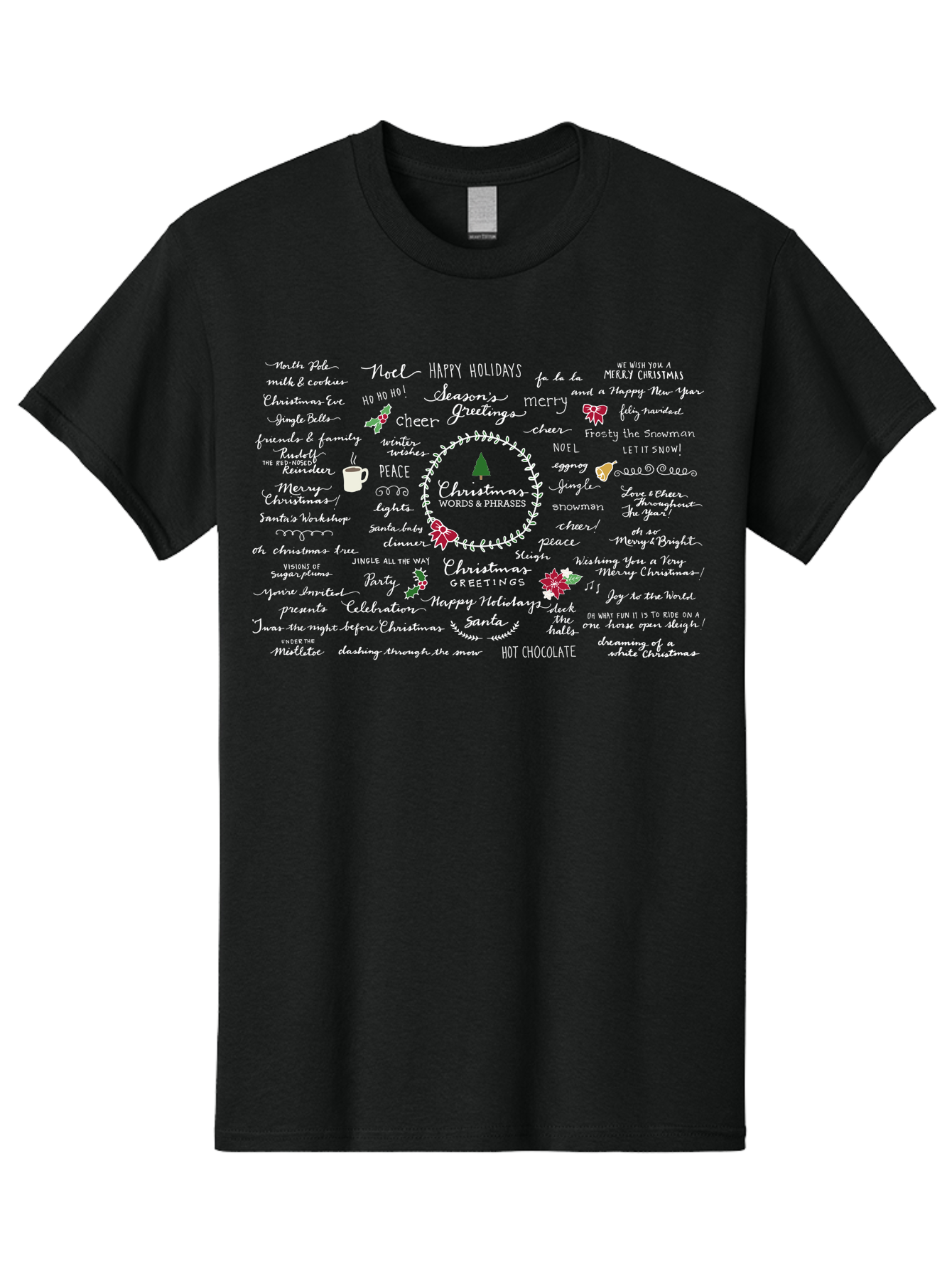 Christmas-Wishes-Blessings Men'S Graphic Tee, 100% Cotton, Comfortable Casual Summer Wear, Machine Washable, Christmas Wishes, Holiday Cheer, Joyful Greetings, Festive Atmosphere, Happy Holidays, Christmas Tree, Celebration, Peace, - Aaa827