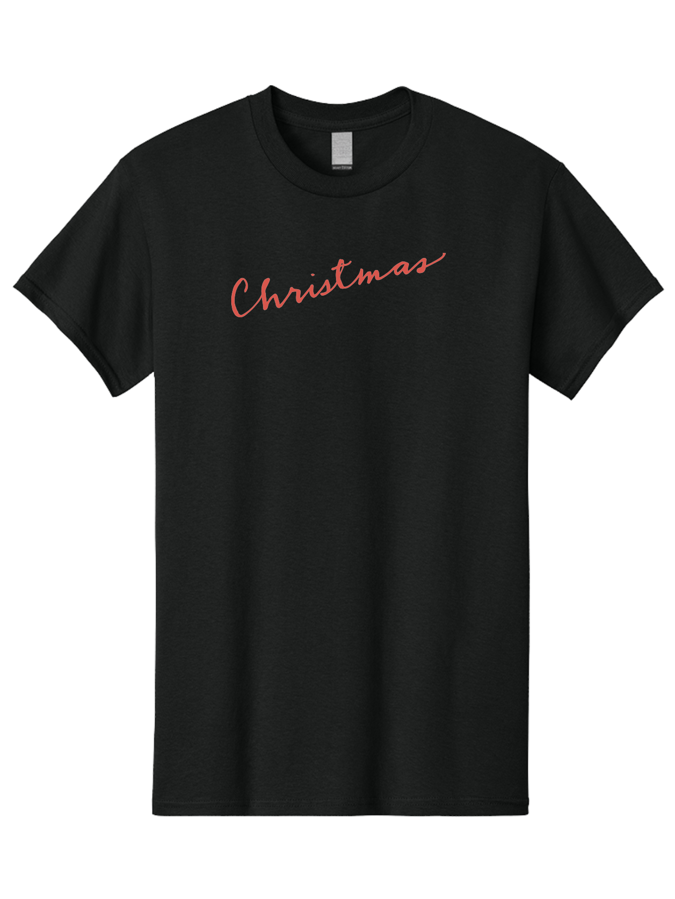 Christmas Men'S Graphic Tee, 100% Cotton, Comfortable Casual Summer Wear, Machine Washable, Christmas Greeting, Festive Season, Holiday Message, Pink Cursive Text, Christmas Celebration, Winter Wonderland - Aaa832