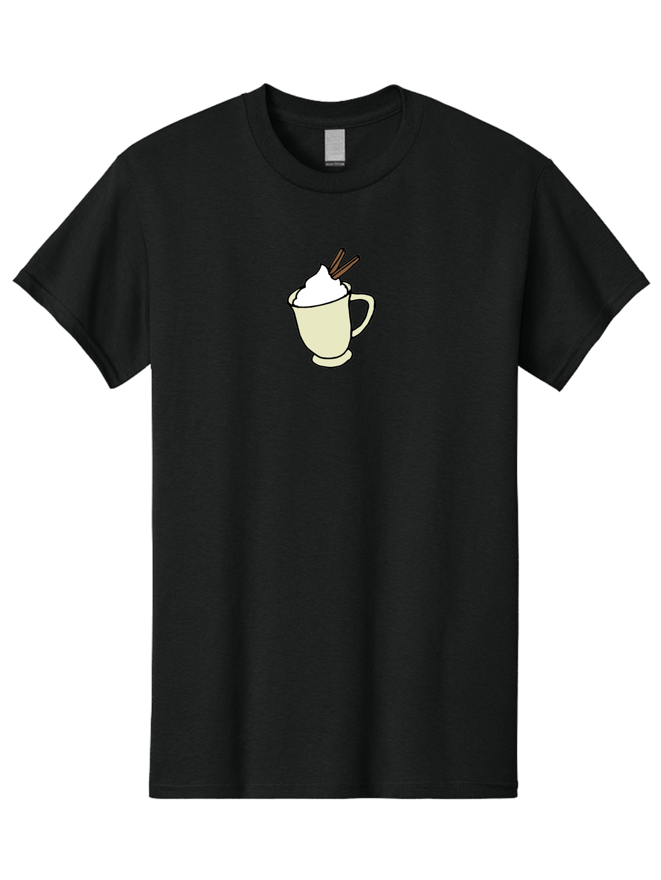 Cinnamon-Cappuccino Men'S Graphic Tee, 100% Cotton, Comfortable Casual Summer Wear, Machine Washable, Hot Chocolate, Whipped Cream, Cinnamon Sticks, Warm Beverage, Coffee Drink, Sweet Treat, Comforting Drink, Creamy Texture - Aaa833