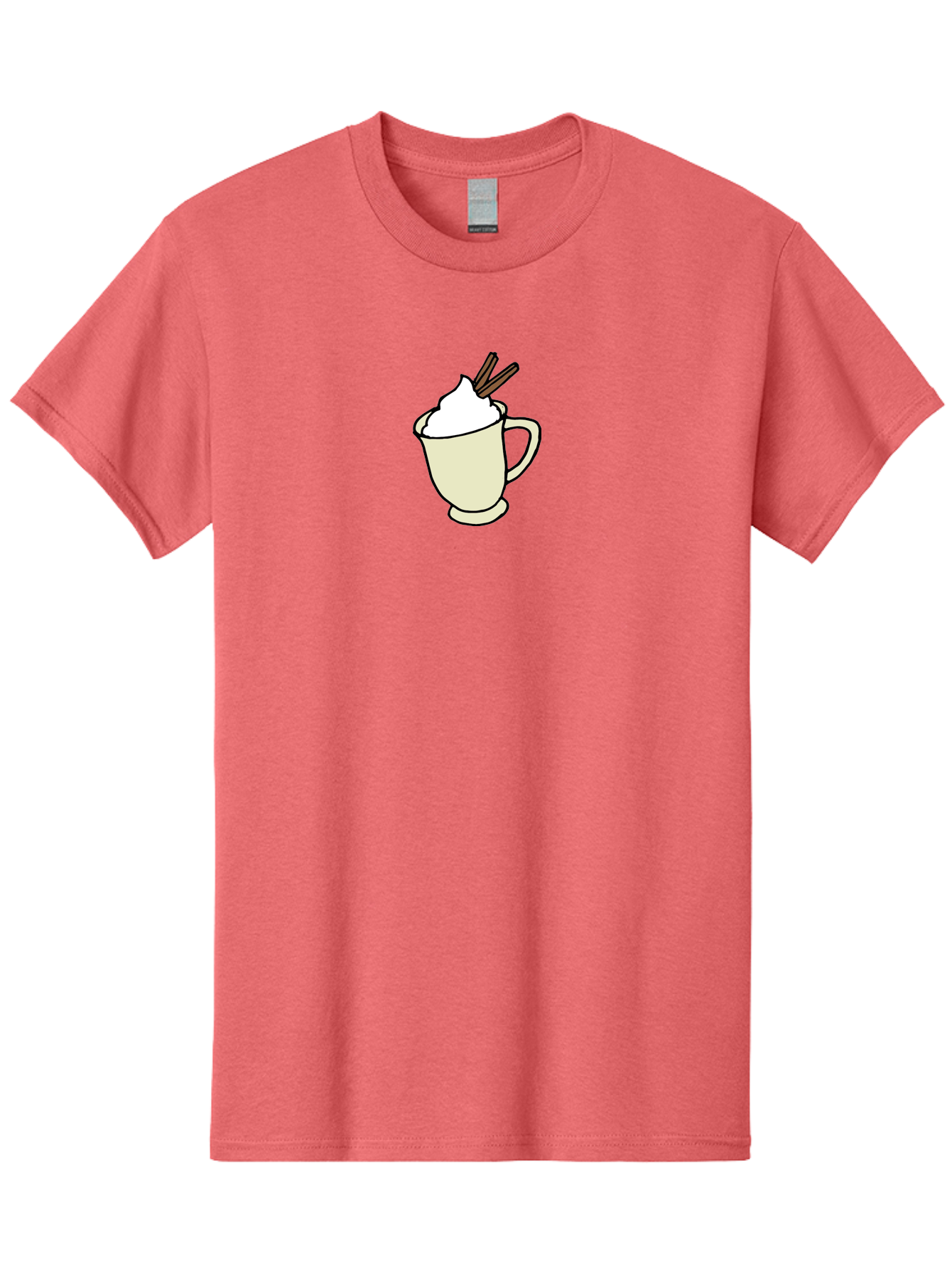 Cinnamon-Cappuccino Men'S Graphic Tee, 100% Cotton, Comfortable Casual Summer Wear, Machine Washable, Hot Chocolate, Whipped Cream, Cinnamon Sticks, Warm Beverage, Coffee Drink, Sweet Treat, Comforting Drink, Creamy Texture - Aaa833