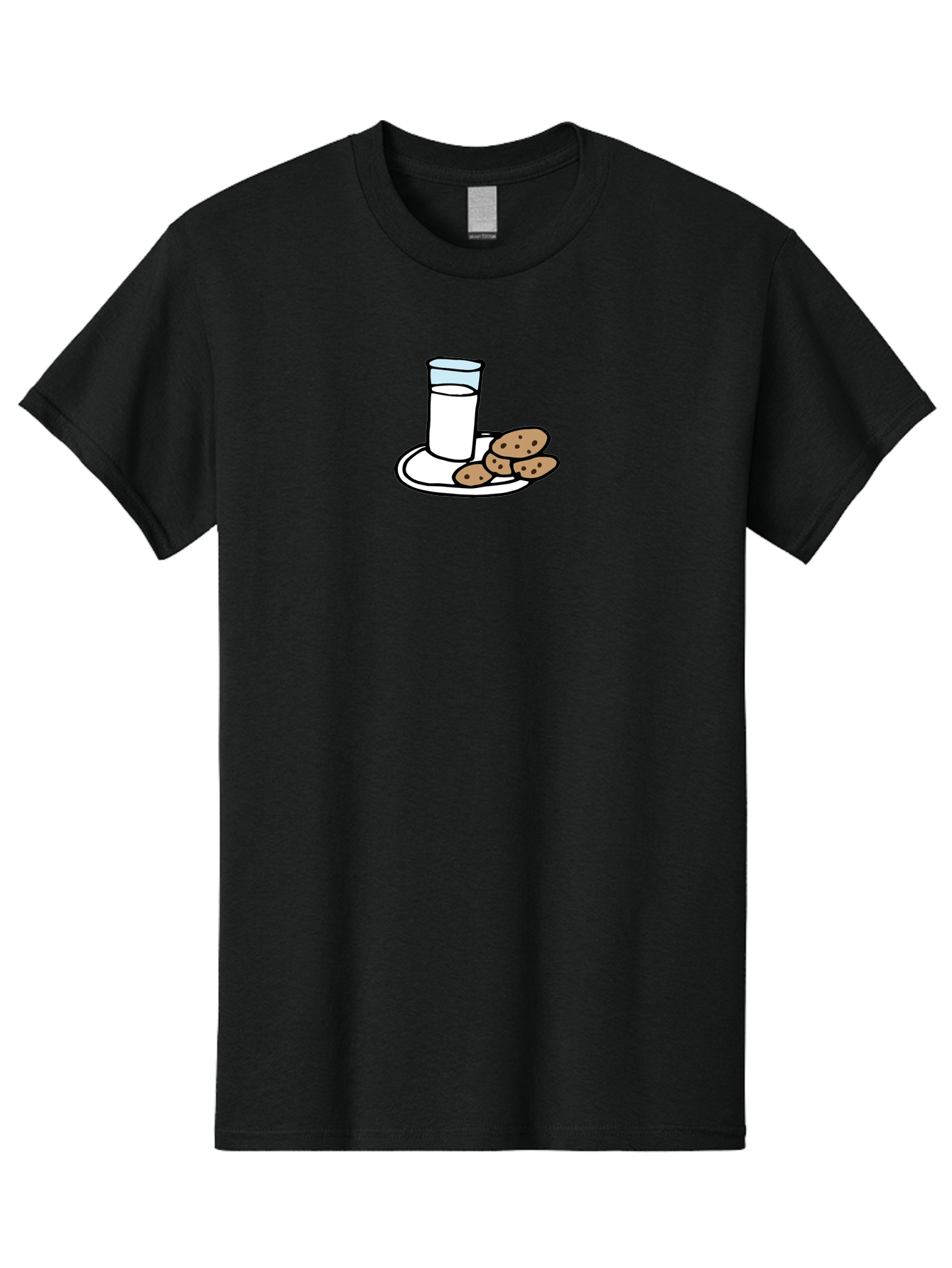 Cookies-And-Milk Men'S Graphic Tee, 100% Cotton, Comfortable Casual Summer Wear, Machine Washable, Glass Of Milk, Chocolate Chip Cookies, Sweet Treats, Snack Time, Comfort Food, Cookies And Milk, Cookie Love, Milk And Cookies - Aaa840