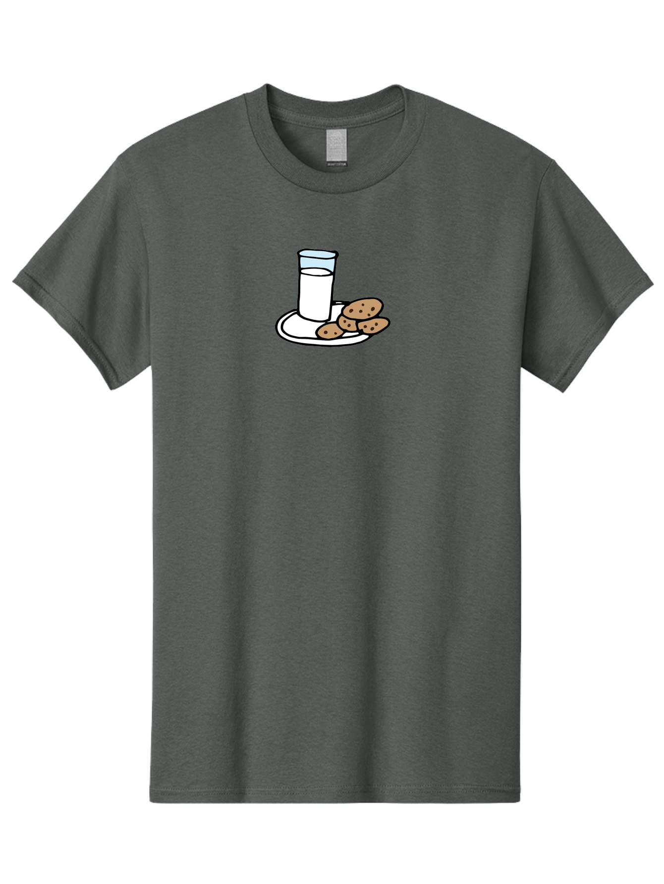 Cookies-And-Milk Men'S Graphic Tee, 100% Cotton, Comfortable Casual Summer Wear, Machine Washable, Glass Of Milk, Chocolate Chip Cookies, Sweet Treats, Snack Time, Comfort Food, Cookies And Milk, Cookie Love, Milk And Cookies - Aaa840