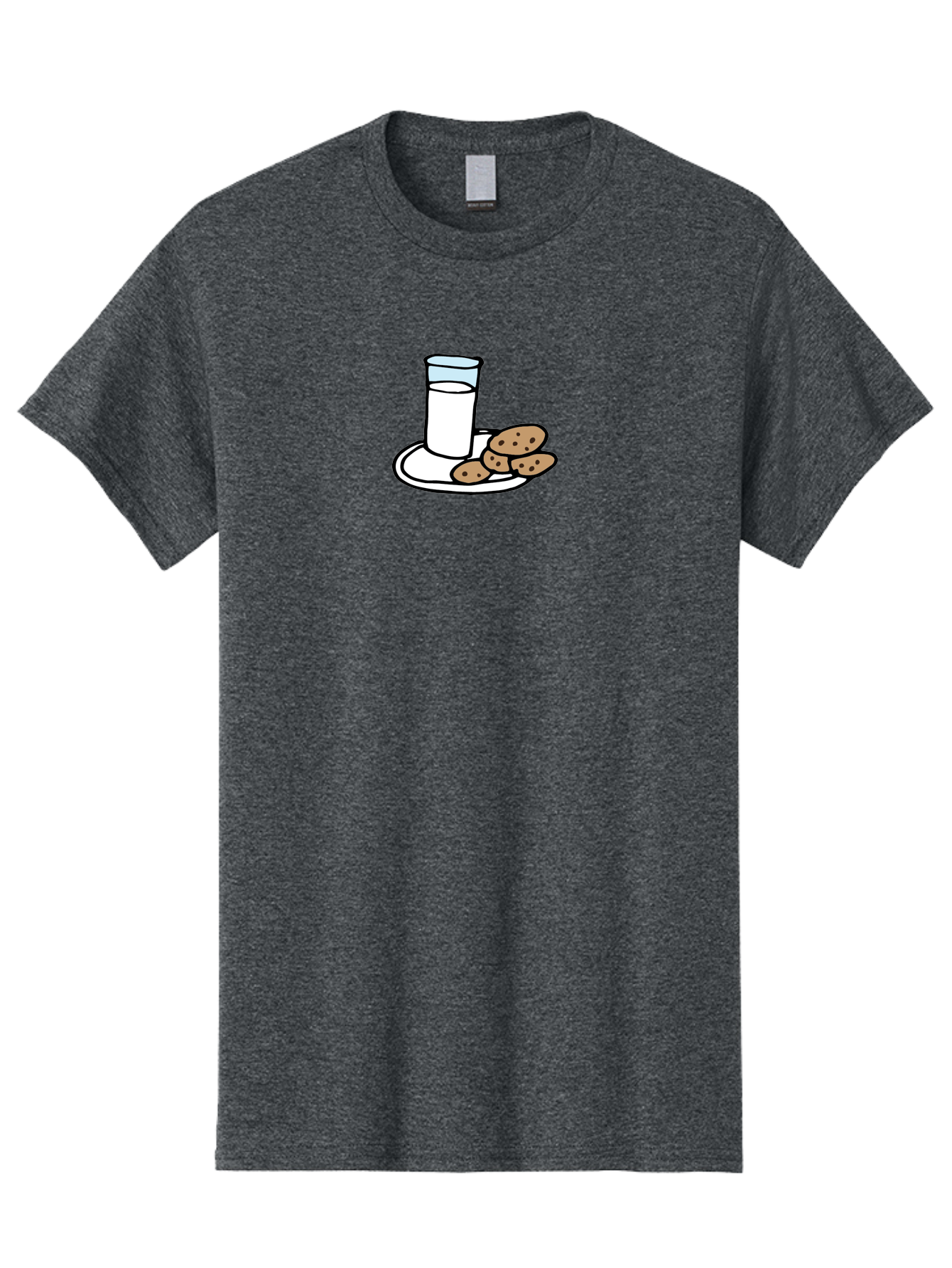Cookies-And-Milk Men'S Graphic Tee, 100% Cotton, Comfortable Casual Summer Wear, Machine Washable, Glass Of Milk, Chocolate Chip Cookies, Sweet Treats, Snack Time, Comfort Food, Cookies And Milk, Cookie Love, Milk And Cookies - Aaa840