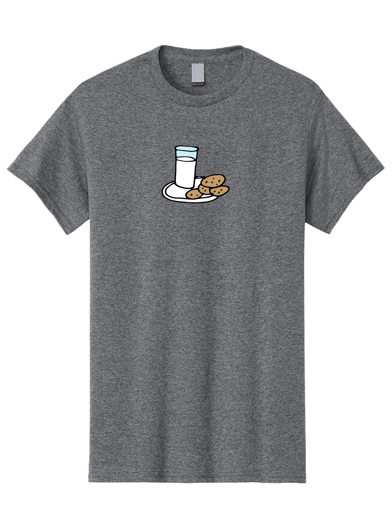 Cookies-And-Milk Men'S Graphic Tee, 100% Cotton, Comfortable Casual Summer Wear, Machine Washable, Glass Of Milk, Chocolate Chip Cookies, Sweet Treats, Snack Time, Comfort Food, Cookies And Milk, Cookie Love, Milk And Cookies - Aaa840