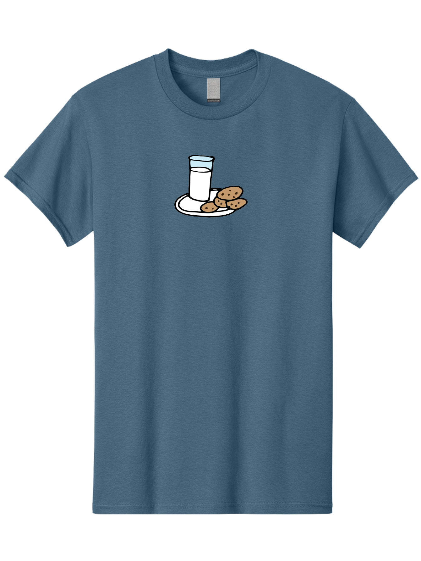 Cookies-And-Milk Men'S Graphic Tee, 100% Cotton, Comfortable Casual Summer Wear, Machine Washable, Glass Of Milk, Chocolate Chip Cookies, Sweet Treats, Snack Time, Comfort Food, Cookies And Milk, Cookie Love, Milk And Cookies - Aaa840