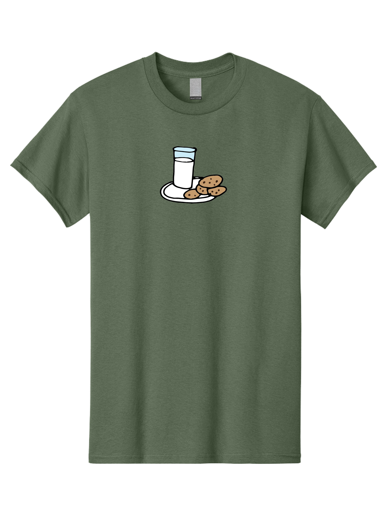 Cookies-And-Milk Men'S Graphic Tee, 100% Cotton, Comfortable Casual Summer Wear, Machine Washable, Glass Of Milk, Chocolate Chip Cookies, Sweet Treats, Snack Time, Comfort Food, Cookies And Milk, Cookie Love, Milk And Cookies - Aaa840