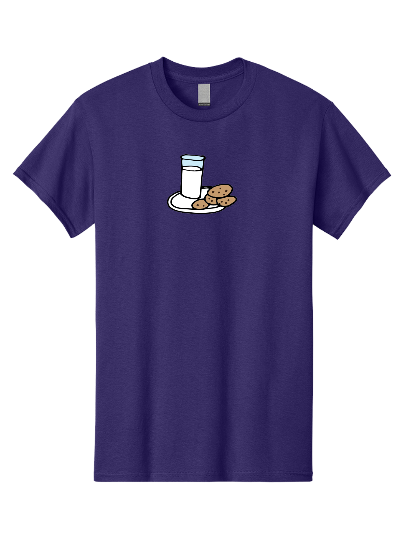 Cookies-And-Milk Men'S Graphic Tee, 100% Cotton, Comfortable Casual Summer Wear, Machine Washable, Glass Of Milk, Chocolate Chip Cookies, Sweet Treats, Snack Time, Comfort Food, Cookies And Milk, Cookie Love, Milk And Cookies - Aaa840