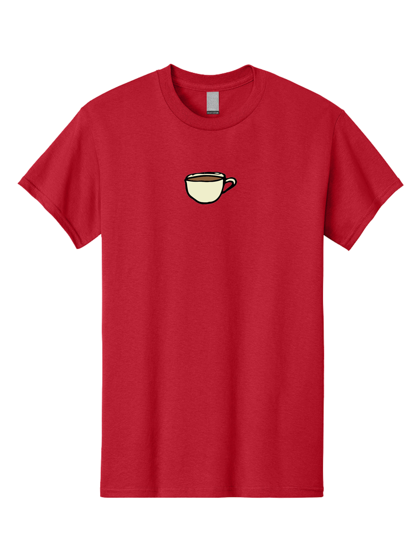 Cup-Of-Coffee Men'S Graphic Tee, 100% Cotton, Comfortable Casual Summer Wear, Machine Washable, Coffee Cup, Hot Beverage, Morning Pick-Me-Up, Caffeine Boost, Coffee Break, Tea Cup - Aaa845
