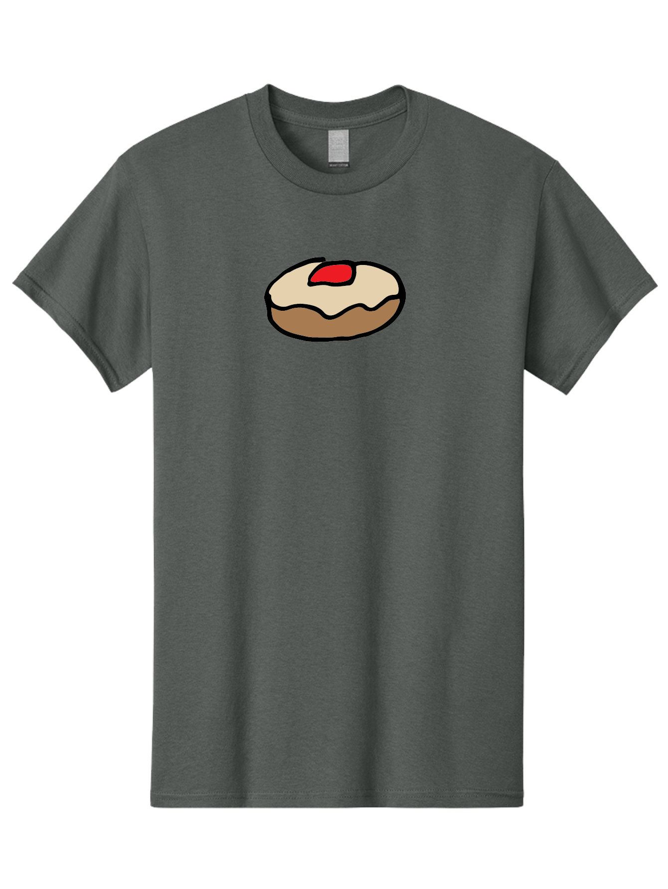 donut with cherry on top, sweet treat, dessert, glazed donut, cherry topping, tasty pastry, baked goods, sweet tooth, donut love, foodie, cartoon style