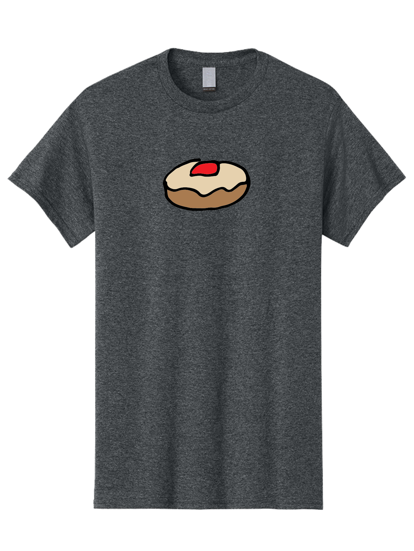 Donut-With-Cherry Men'S Graphic Tee, 100% Cotton, Comfortable Casual Summer Wear, Machine Washable, Donut With Cherry On Top, Sweet Treat, Dessert, Glazed Donut, Cherry Topping, Tasty Pastry, Baked Goods, Sweet Tooth, Donut Love, Foodie, - Aaa860