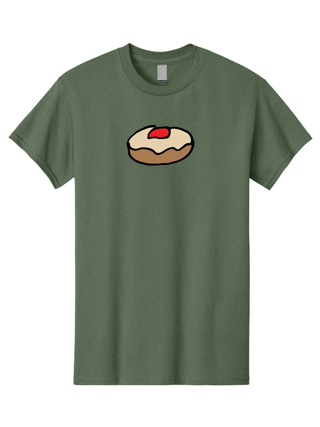Donut-With-Cherry Men'S Graphic Tee, 100% Cotton, Comfortable Casual Summer Wear, Machine Washable, Donut With Cherry On Top, Sweet Treat, Dessert, Glazed Donut, Cherry Topping, Tasty Pastry, Baked Goods, Sweet Tooth, Donut Love, Foodie, - Aaa860
