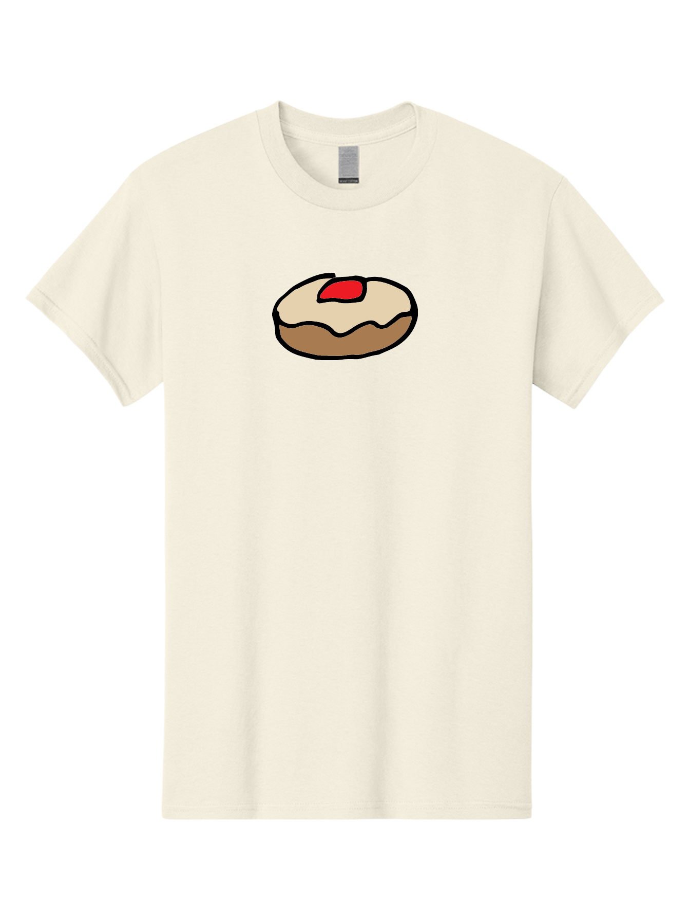 Donut-With-Cherry Men'S Graphic Tee, 100% Cotton, Comfortable Casual Summer Wear, Machine Washable, Donut With Cherry On Top, Sweet Treat, Dessert, Glazed Donut, Cherry Topping, Tasty Pastry, Baked Goods, Sweet Tooth, Donut Love, Foodie, - Aaa860