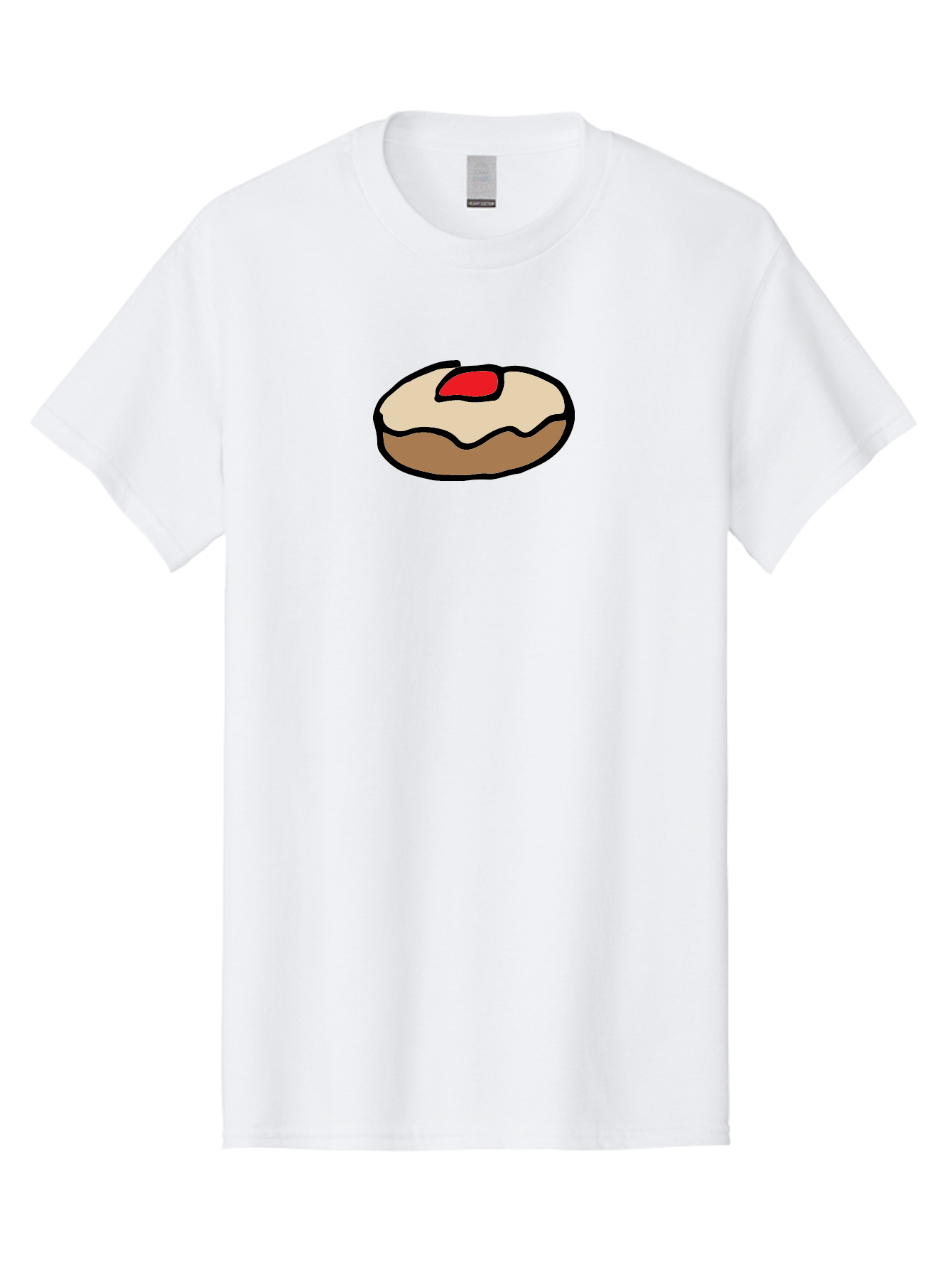 donut with cherry on top, sweet treat, dessert, glazed donut, cherry topping, tasty pastry, baked goods, sweet tooth, donut love, foodie, cartoon style