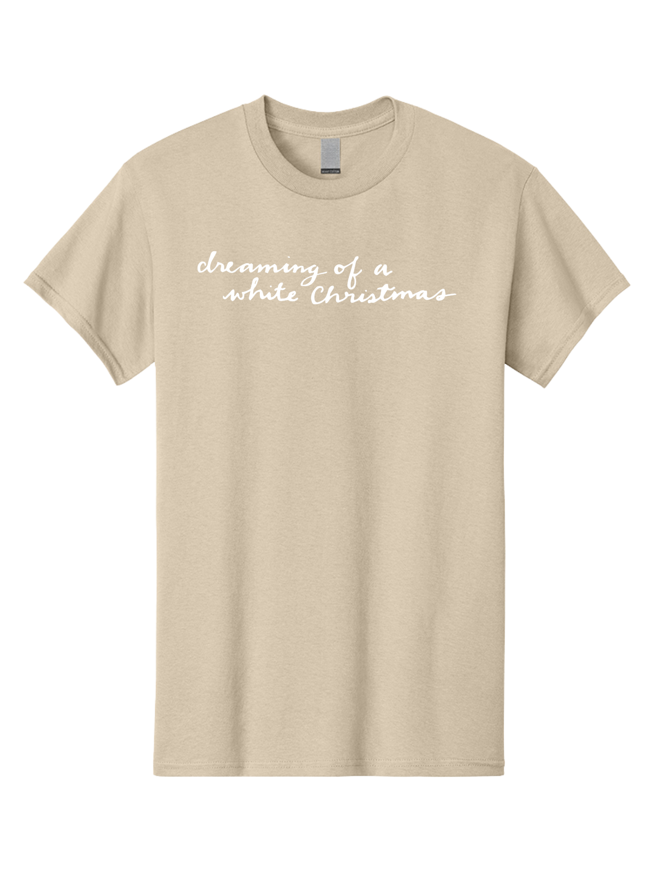 Dreaming-Of-White-Christmas Men'S Graphic Tee, 100% Cotton, Comfortable Casual Summer Wear, Machine Washable, White Christmas, Winter Wonderland, Festive Season, Holiday Cheer, Christmas Magic, Dreaming Of Snow, Seasonal Greetings - Aaa863