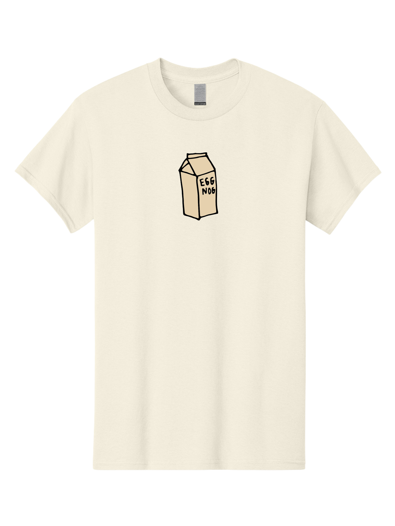 Egg-Nog Men'S Graphic Tee, 100% Cotton, Comfortable Casual Summer Wear, Machine Washable, Egg Nog Carton, Holiday Beverage, Festive Drink, Creamy Texture, Winter Season, Traditional Eggnog, Dairy Product - Aaa866