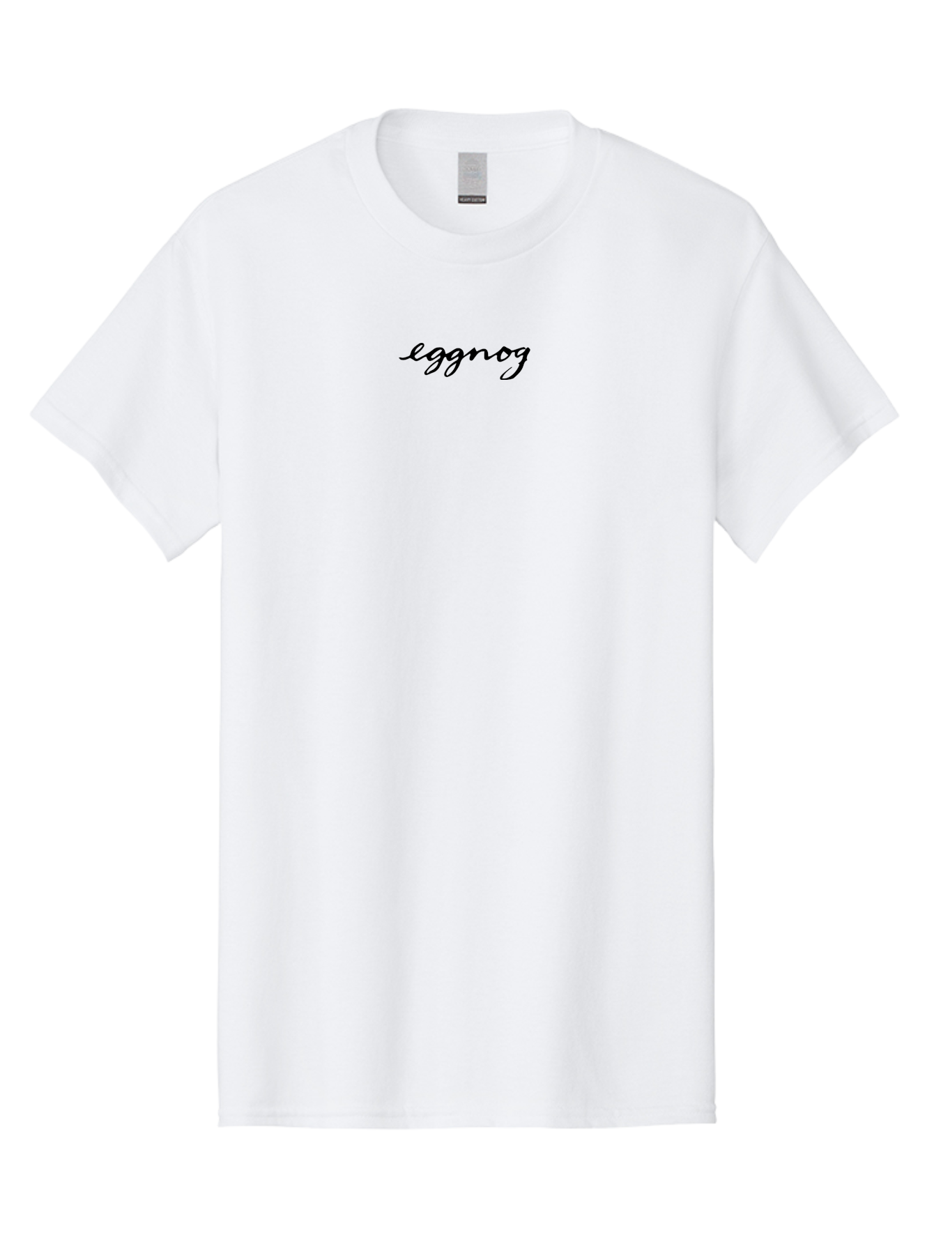 Eggnog-1 Men'S Graphic Tee, 100% Cotton, Comfortable Casual Summer Wear, Machine Washable, Eggnog, Festive Drink, Holiday Beverage, Creamy Texture, Black Script, Winter Treat, Seasonal Delight, Christmas Drink - Aaa867