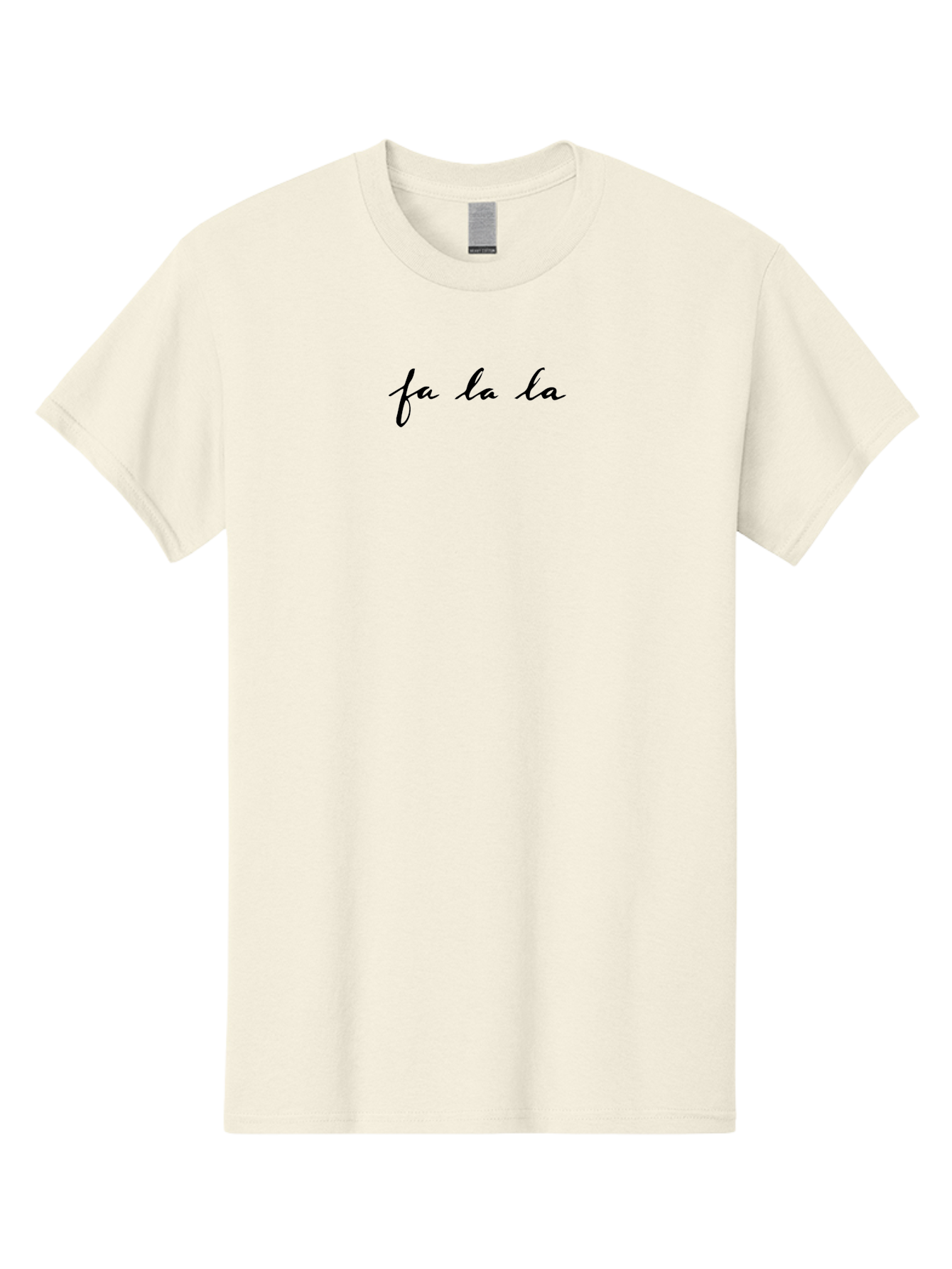 Fa-La-La-1 Men'S Graphic Tee, 100% Cotton, Comfortable Casual Summer Wear, Machine Washable, Fa La La, Cursive Script, Black Text, Festive Phrases, Holiday Cheer, Christmas Carol, Joyful Expression, Celebratory Tone - Aaa871