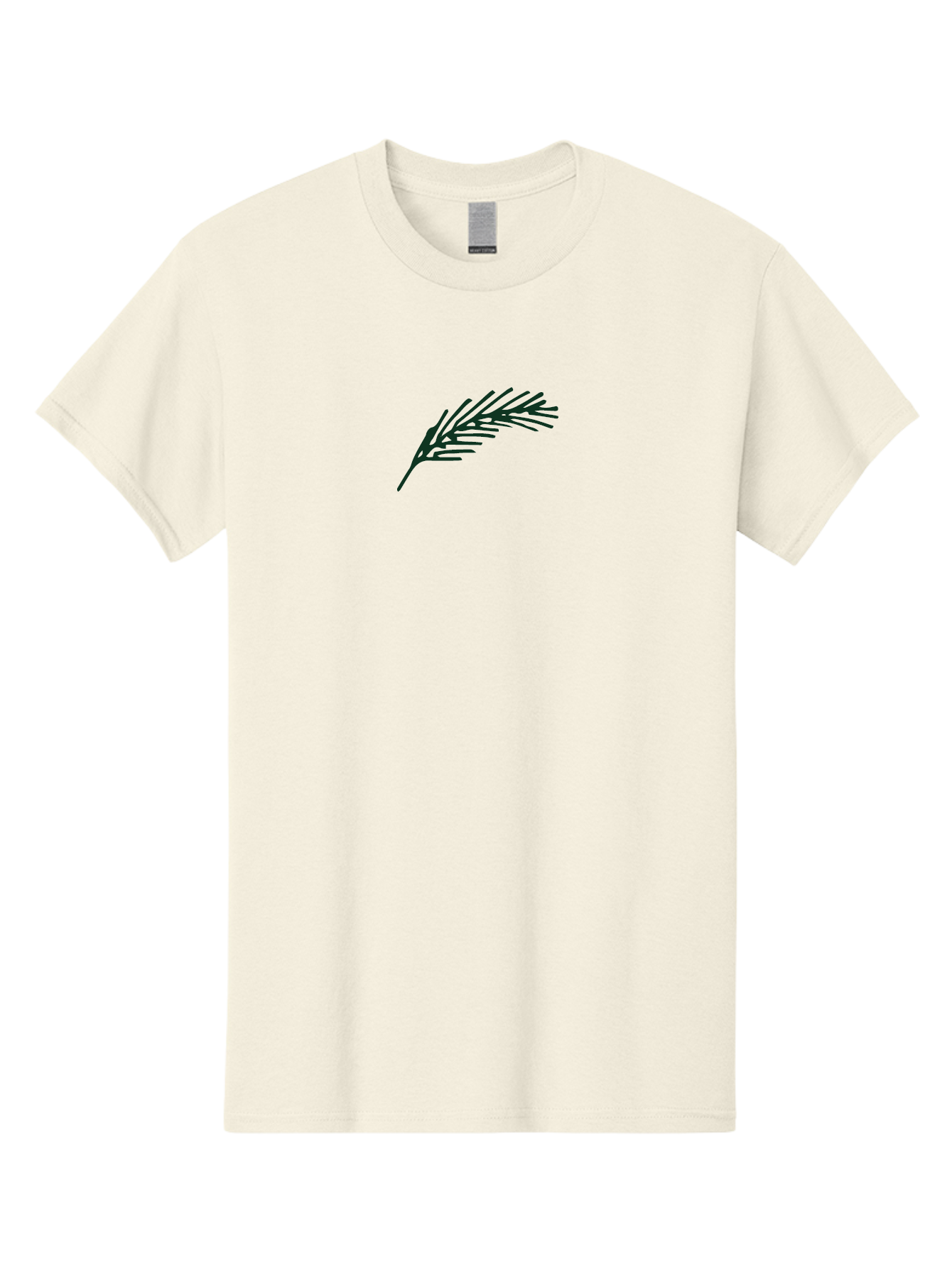 Feather Men'S Graphic Tee, 100% Cotton, Comfortable Casual Summer Wear, Machine Washable, Simple Pine Branch, Minimalist Design, Black Silhouette, Leafy Greens, Botanical Illustration, Natural Elements, Abstract Art, Modern Graphics - Aaa873