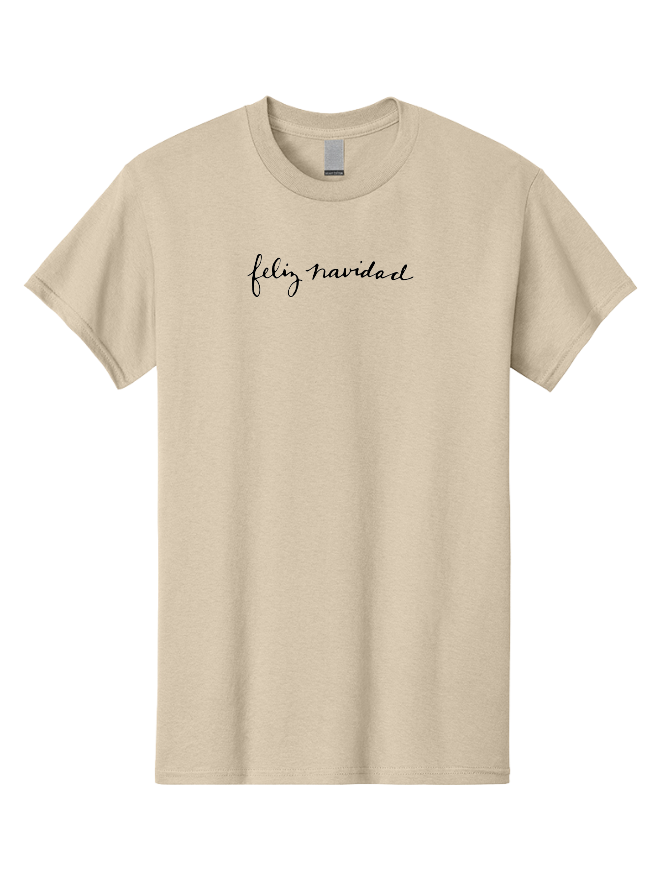 Feliz-Navidad-1 Men'S Graphic Tee, 100% Cotton, Comfortable Casual Summer Wear, Machine Washable, Feliz Navidad, Holiday Greeting, Spanish Christmas, Festive Wishes, Cursive Script, Merry Christmas Message, Christmas Card Text - Aaa874