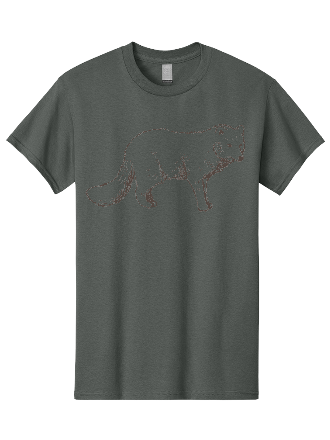 Fox Men'S Graphic Tee, 100% Cotton, Comfortable Casual Summer Wear, Machine Washable, Hand-Drawn Fox, Wildlife Illustration, Animal Art, Sketch Of A Fox, Furry Creature, Wild Animal, Cute Fox, Cartoon Style - Aaa885