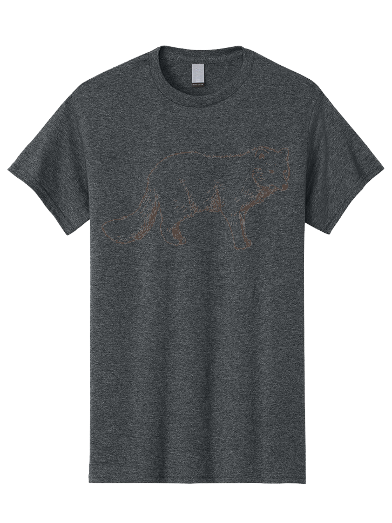 Fox Men'S Graphic Tee, 100% Cotton, Comfortable Casual Summer Wear, Machine Washable, Hand-Drawn Fox, Wildlife Illustration, Animal Art, Sketch Of A Fox, Furry Creature, Wild Animal, Cute Fox, Cartoon Style - Aaa885