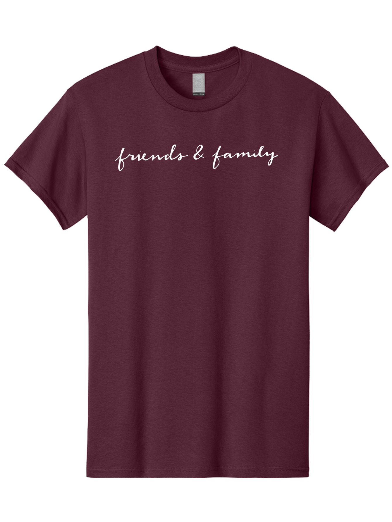Friends-Family-1 Men'S Graphic Tee, 100% Cotton, Comfortable Casual Summer Wear, Machine Washable, Friends And Family, Cursive Text, Love Ones, Close Relationships, Family Bonding, Friendship Goals - Aaa886