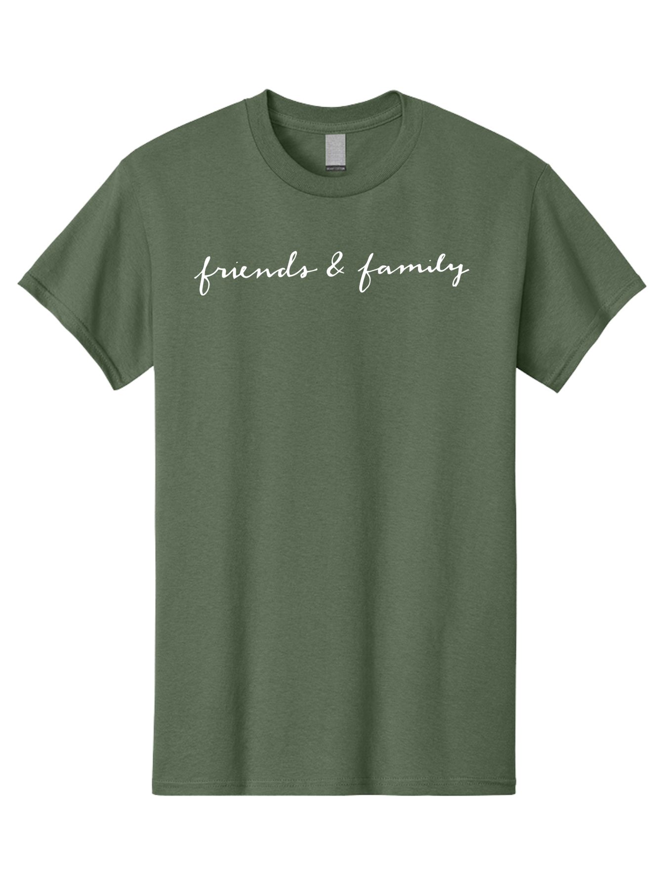 Friends-Family-1 Men'S Graphic Tee, 100% Cotton, Comfortable Casual Summer Wear, Machine Washable, Friends And Family, Cursive Text, Love Ones, Close Relationships, Family Bonding, Friendship Goals - Aaa886