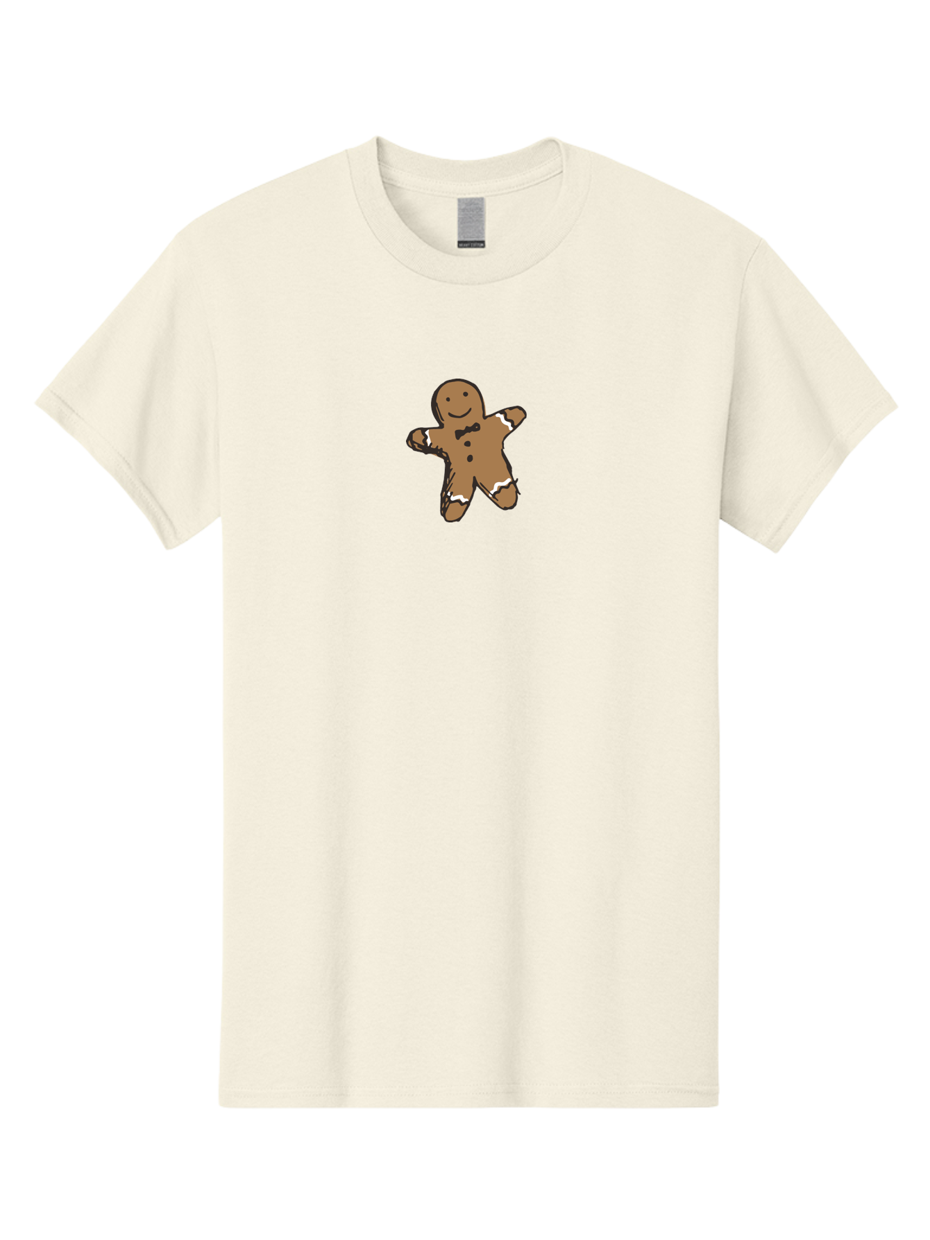 Gingerbread-Man-3 Men'S Graphic Tee, 100% Cotton, Comfortable Casual Summer Wear, Machine Washable, Gingerbread Man, Festive Treat, Holiday Cookie, Sweet Delight, Icing Decorations, Cartoon Character, Christmas Cookie, Baking Fun - Aaa899