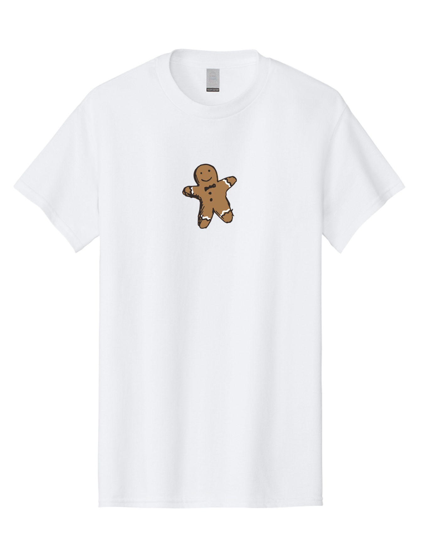 Gingerbread-Man-3 Men'S Graphic Tee, 100% Cotton, Comfortable Casual Summer Wear, Machine Washable, Gingerbread Man, Festive Treat, Holiday Cookie, Sweet Delight, Icing Decorations, Cartoon Character, Christmas Cookie, Baking Fun - Aaa899